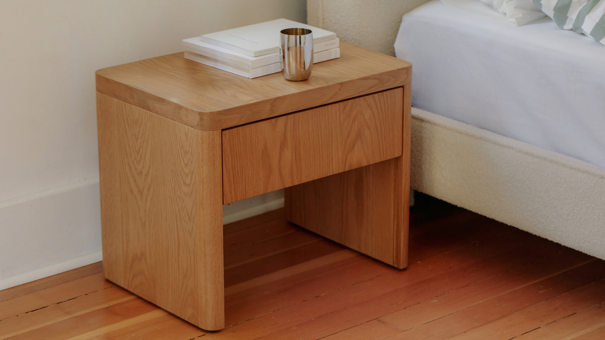 Form Nightstand, White Oak
