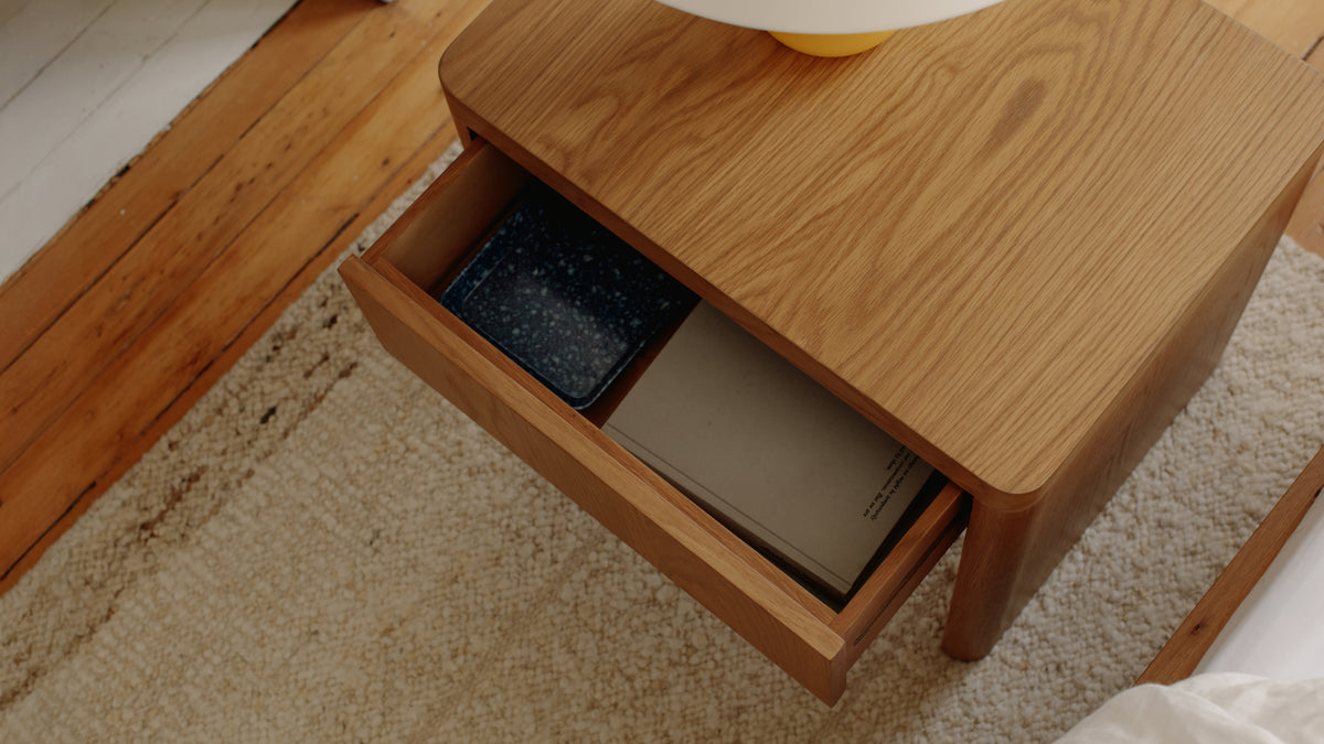 Form Nightstand, White Oak