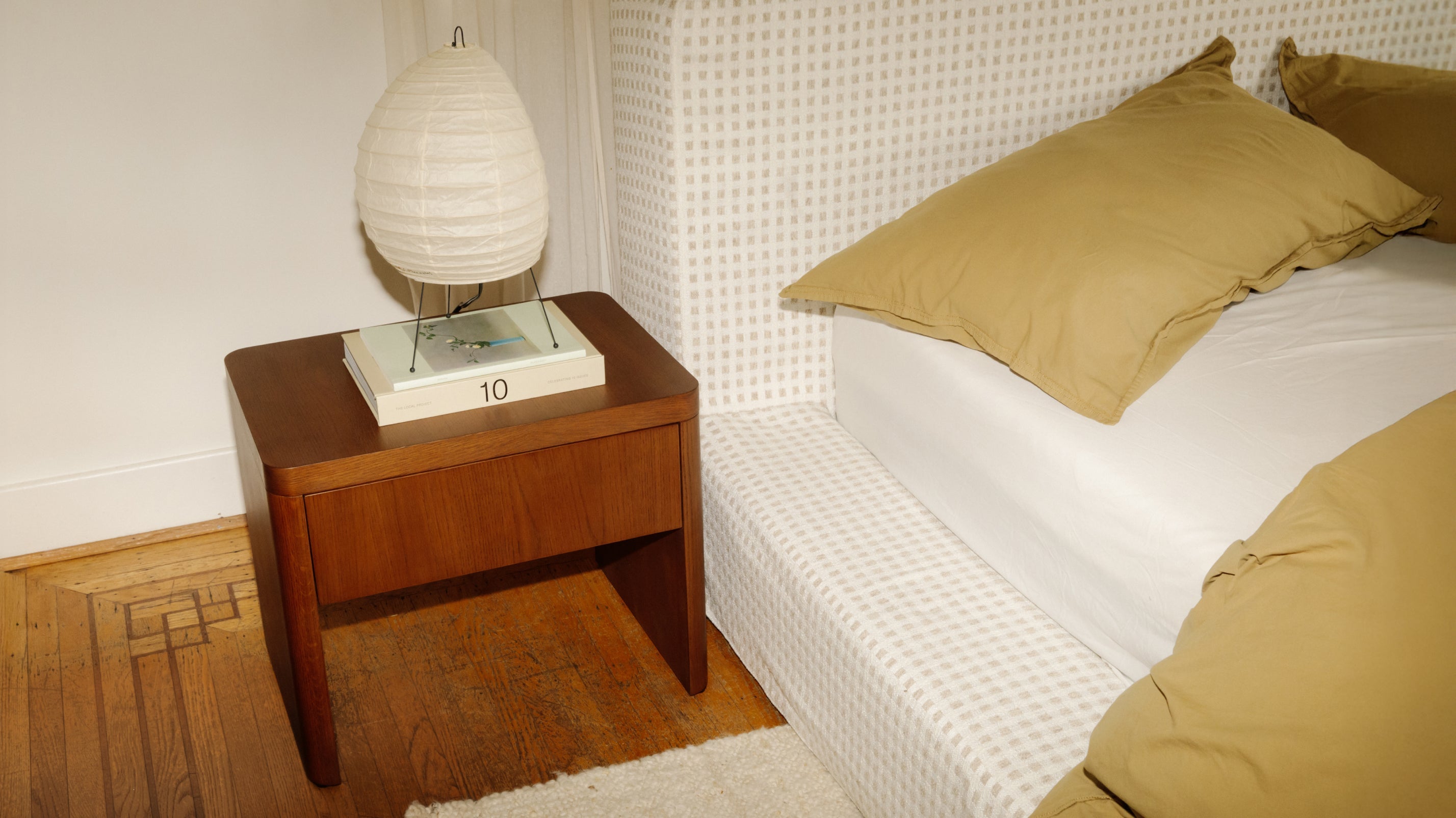 Form Nightstand, Stained Walnut