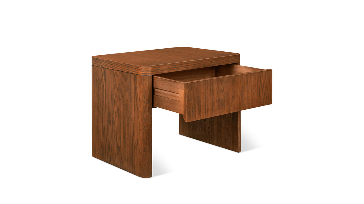 Form Nightstand, Stained Walnut