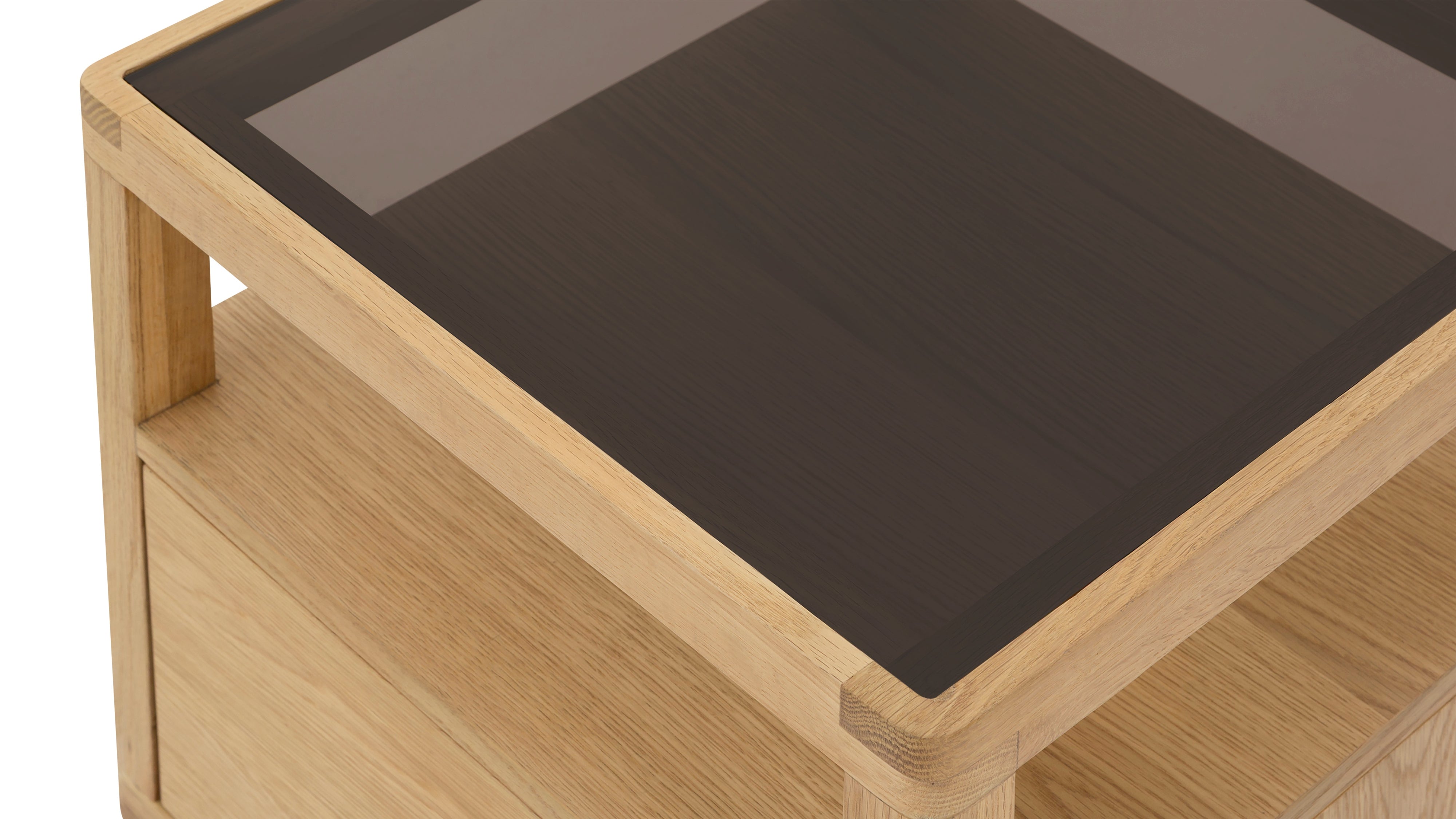 Glimpse Nightstand, White Oak