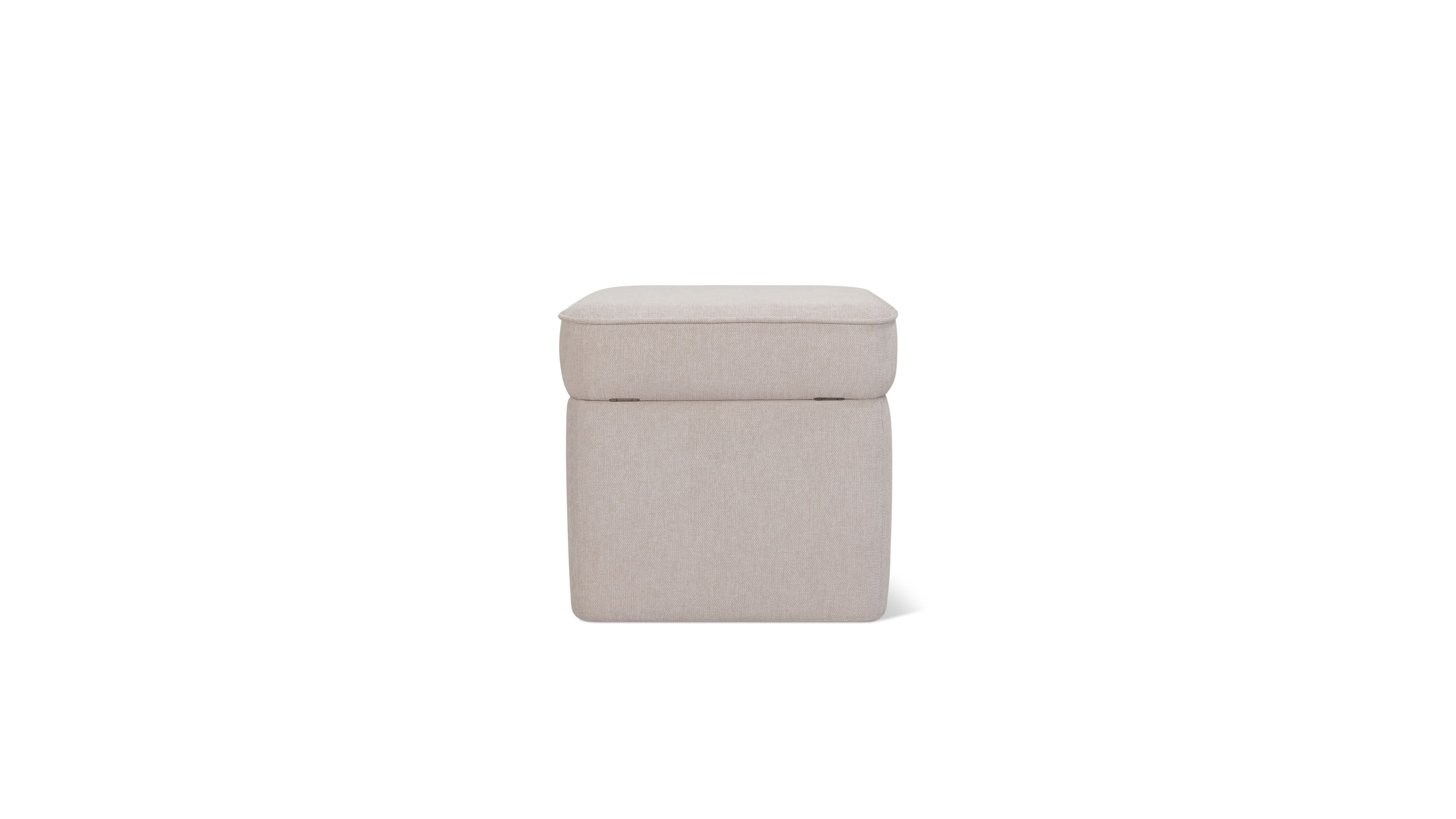 Pod Storage Ottoman, Small, Latte