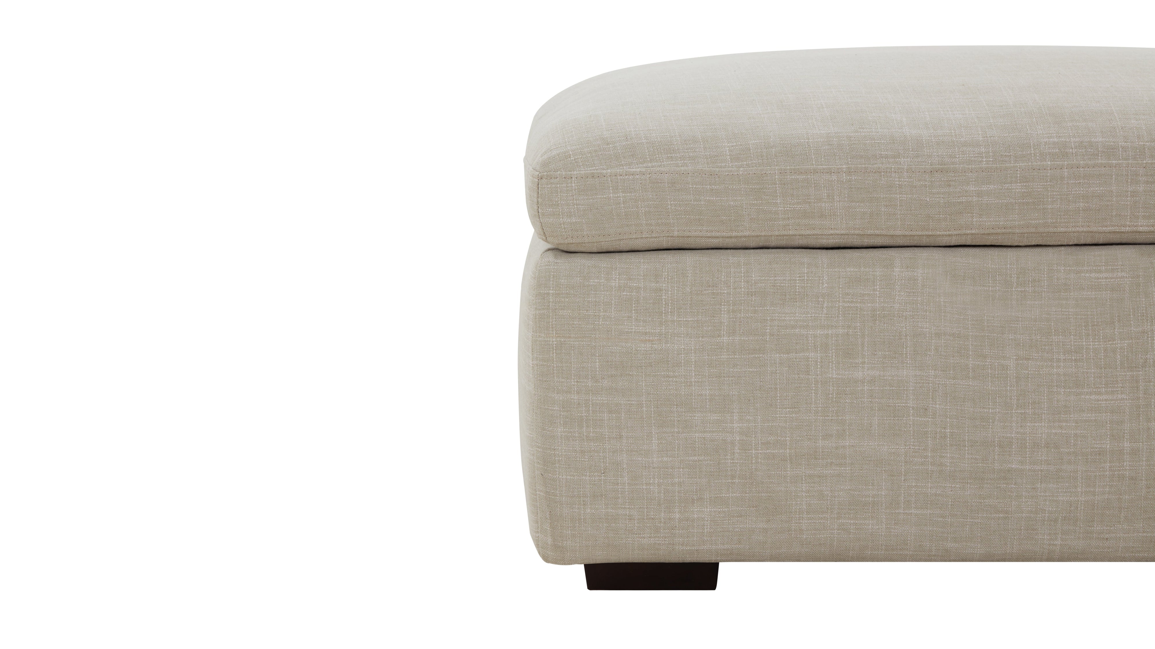 Lift Off Storage Ottoman, Light Pebble