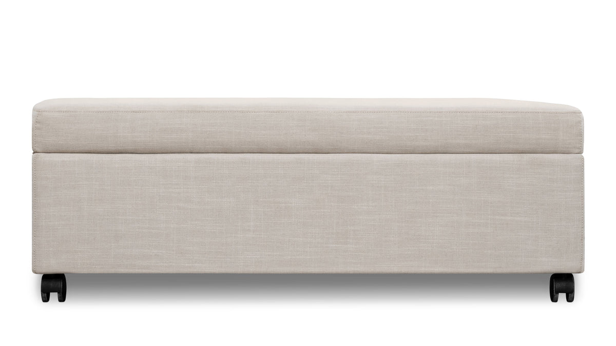 Hide Away Ottoman Sleeper, Clay — alternate view
