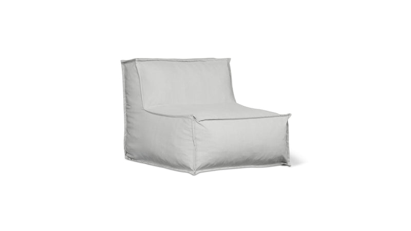 Make Waves Outdoor Armless Chair, Gull