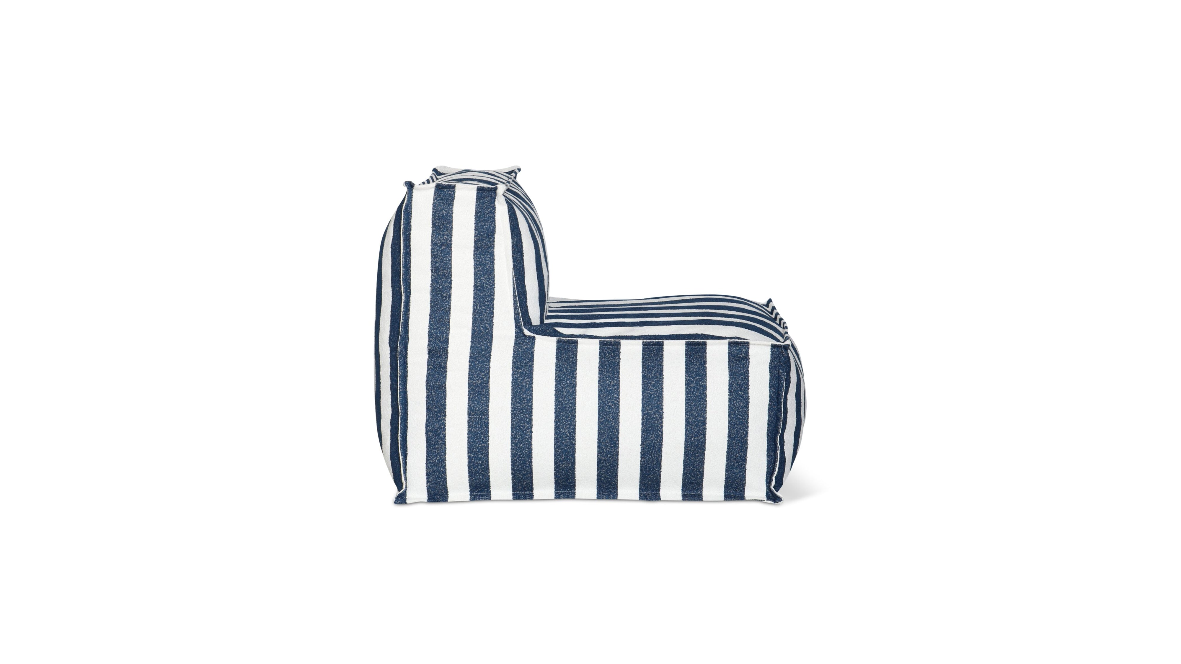 Make Waves Outdoor Armless Chair, Ocean Stripe