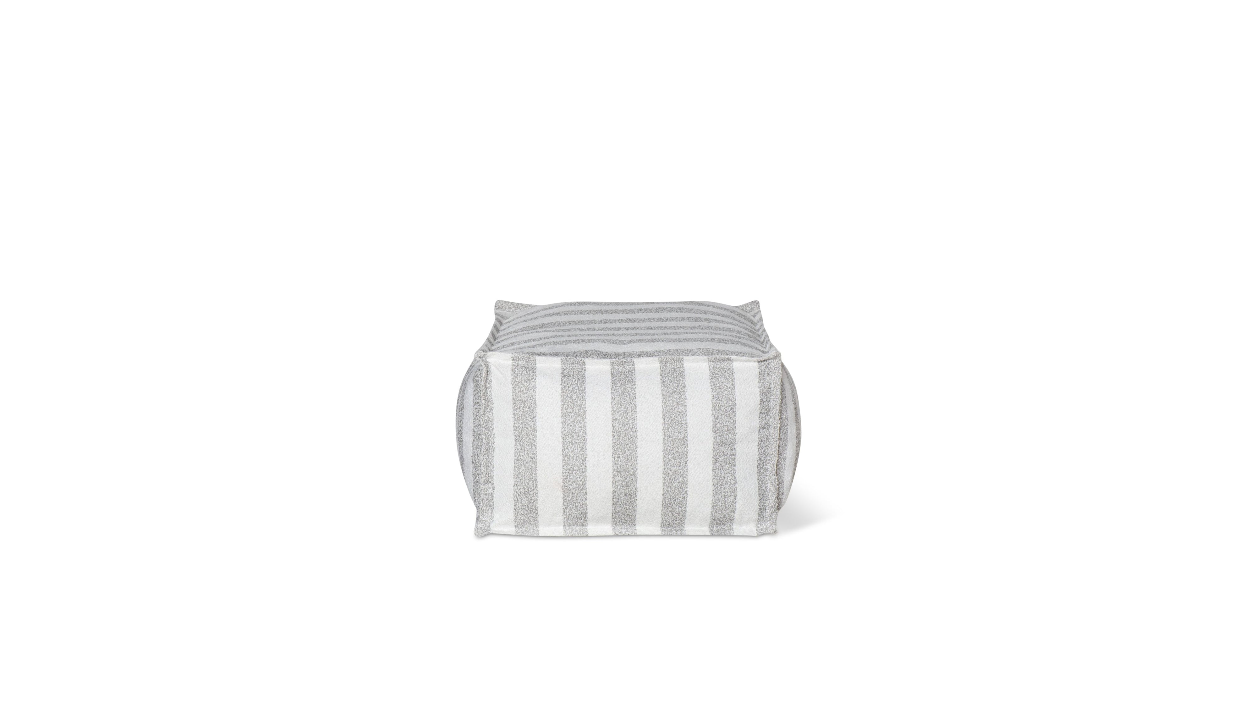Make Waves Outdoor Ottoman, Brighton Stripe