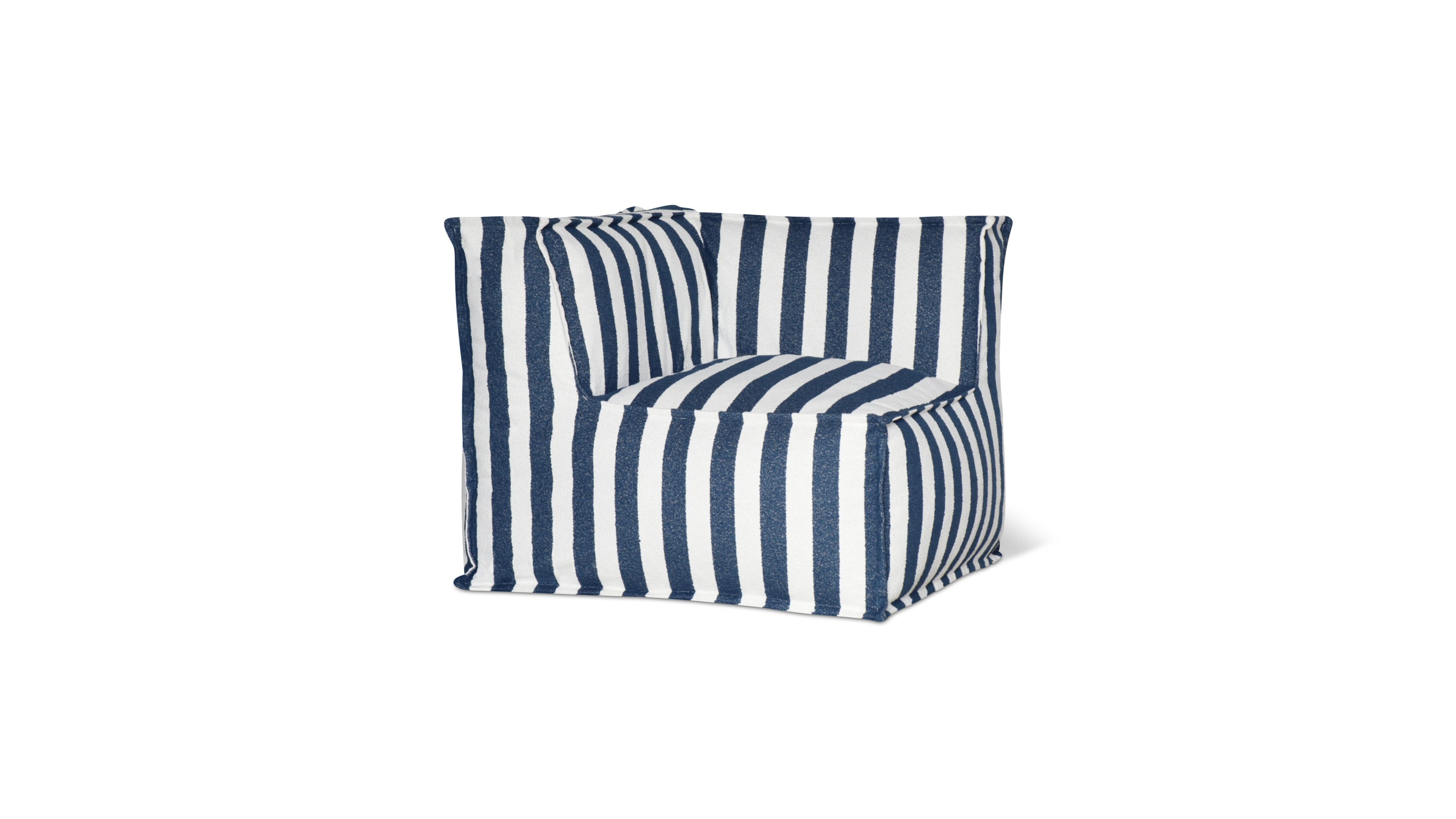 Make Waves Outdoor Corner Chair, Ocean Stripe