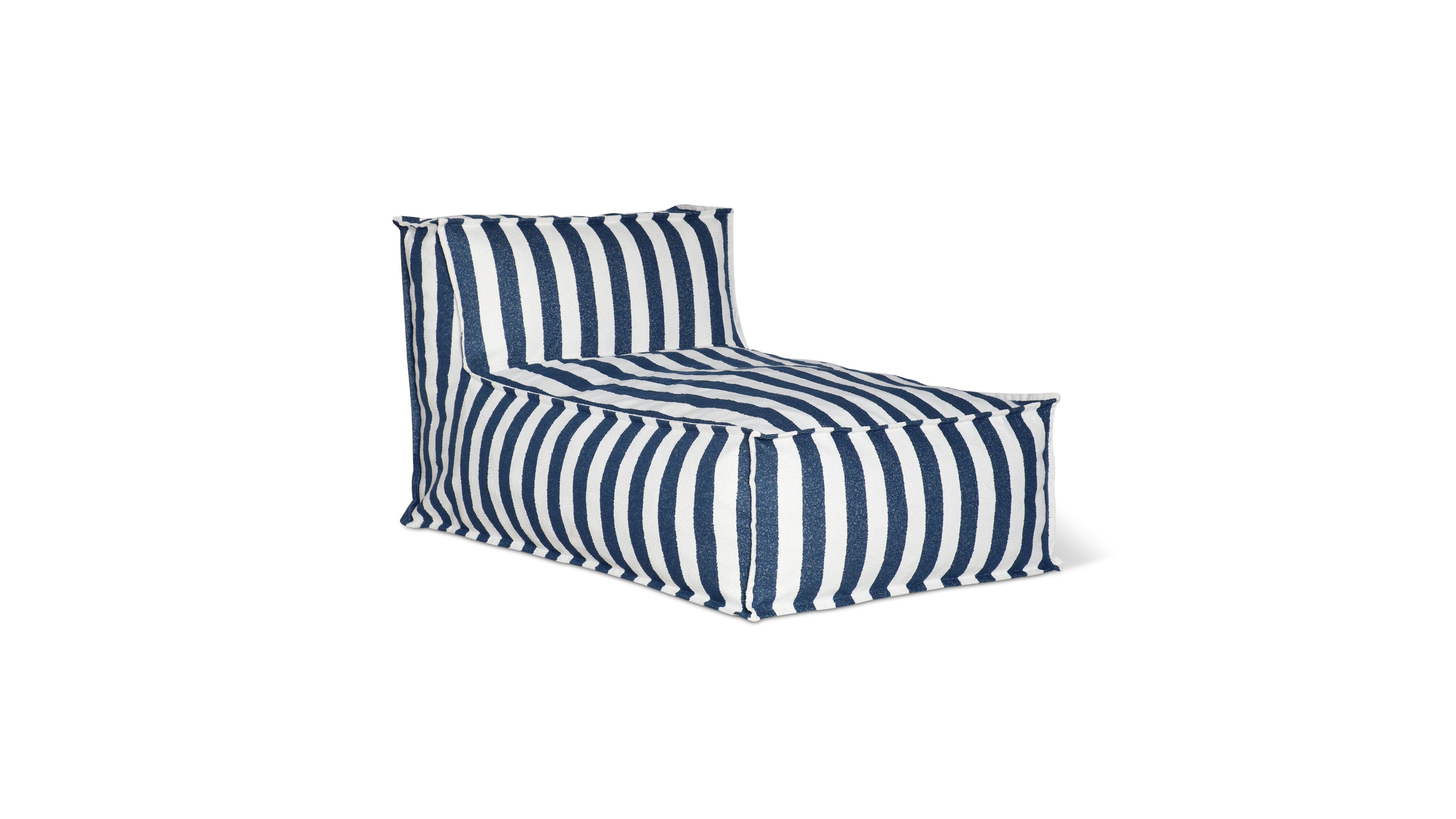 Make Waves Outdoor Chaise, Ocean Stripe