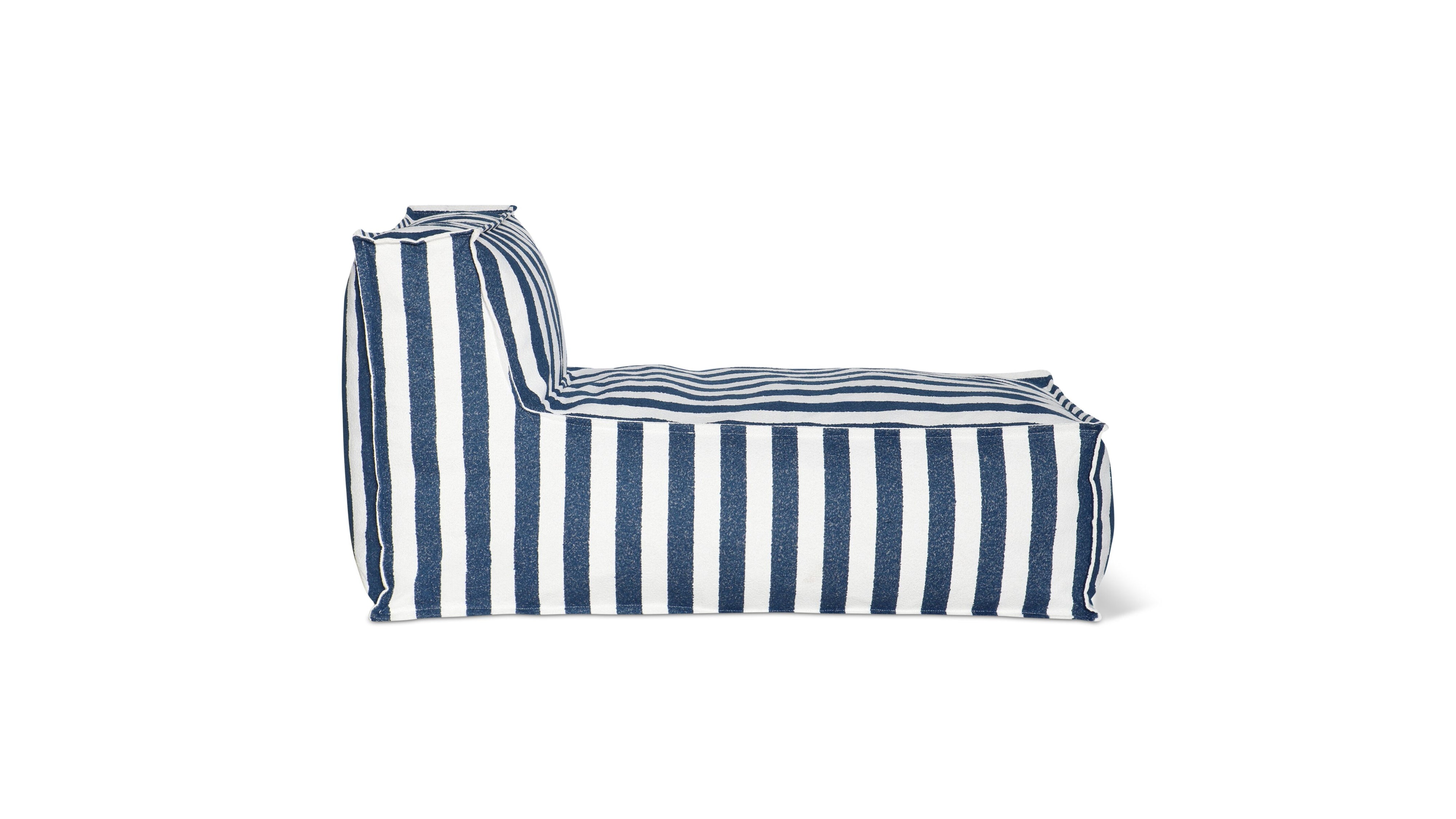 Make Waves Outdoor Chaise, Ocean Stripe