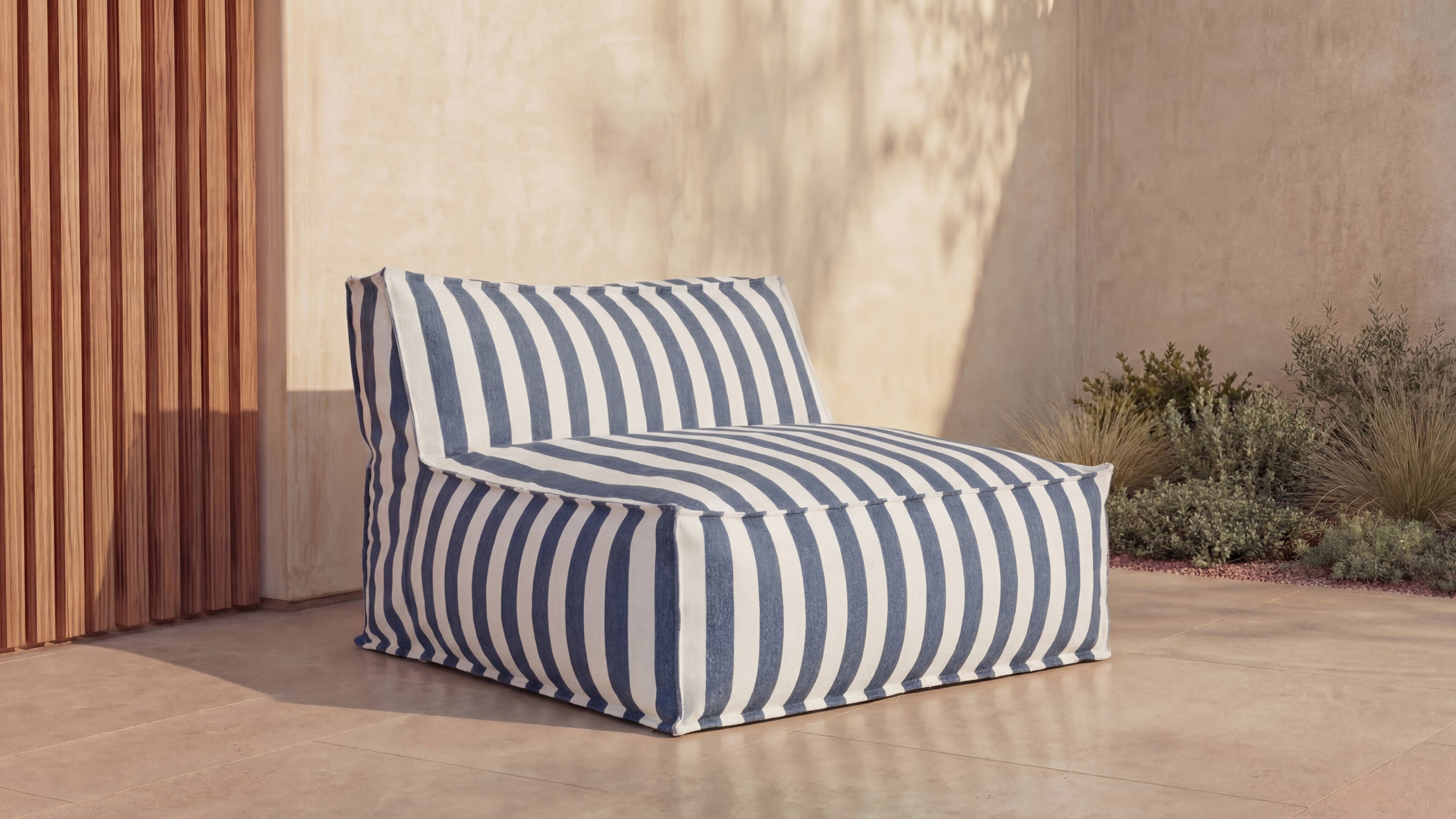 Make Waves Outdoor Loveseat, Ocean Stripe