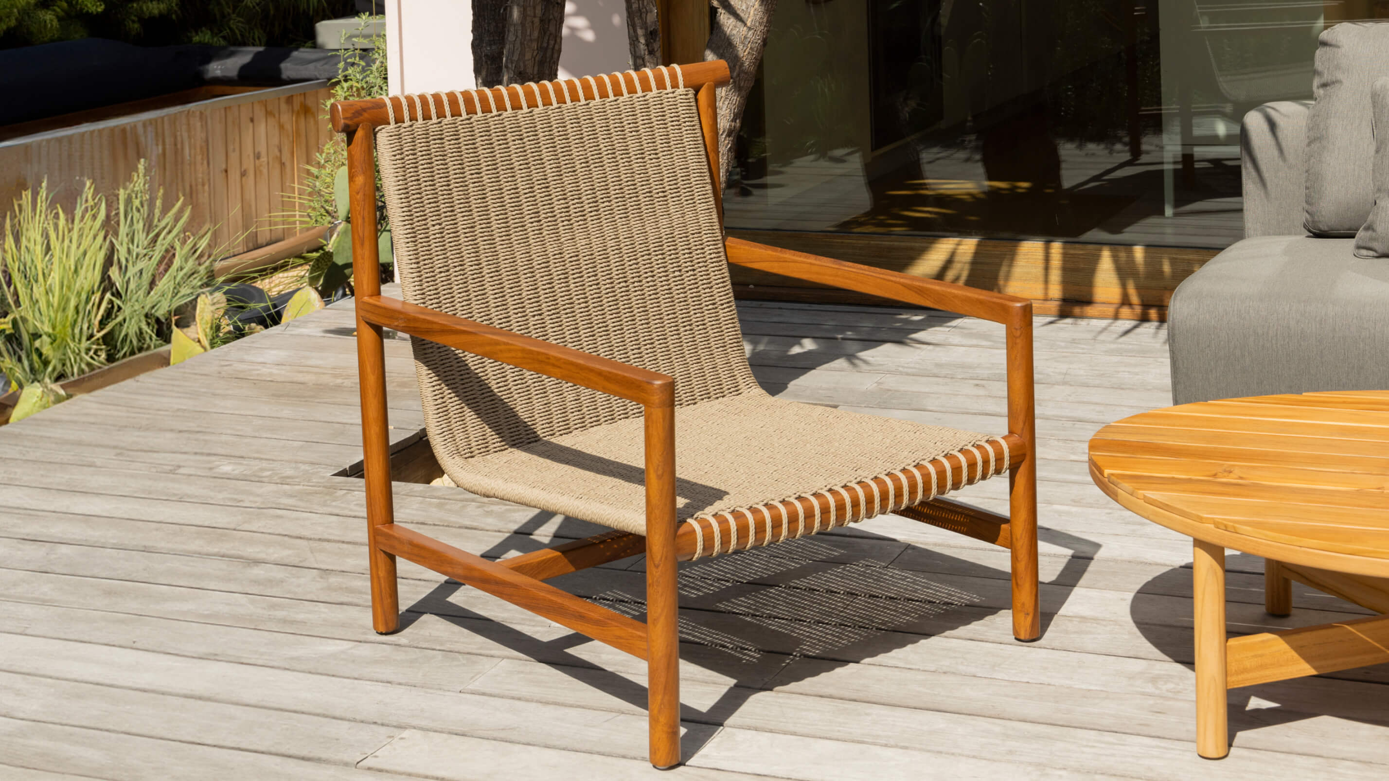 Shoreline Outdoor Lounge Chair, Teak - Image 3