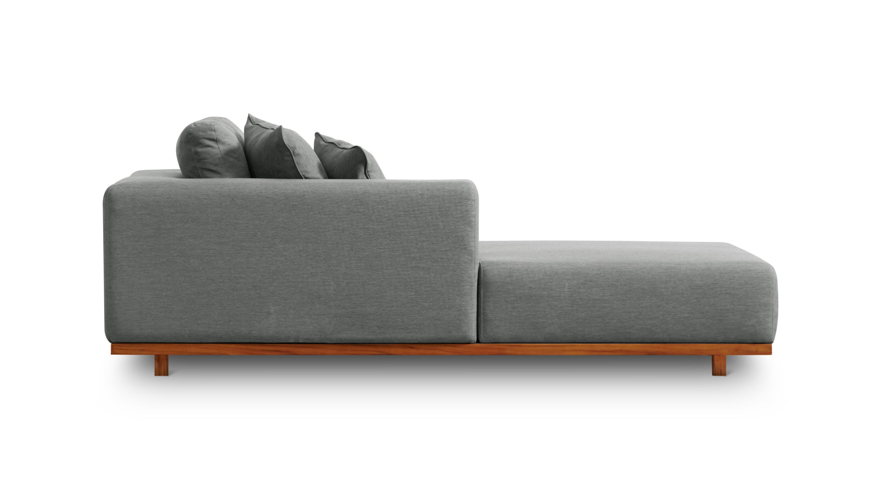 Sunny Days Outdoor Chaise, Left Facing, Pepper