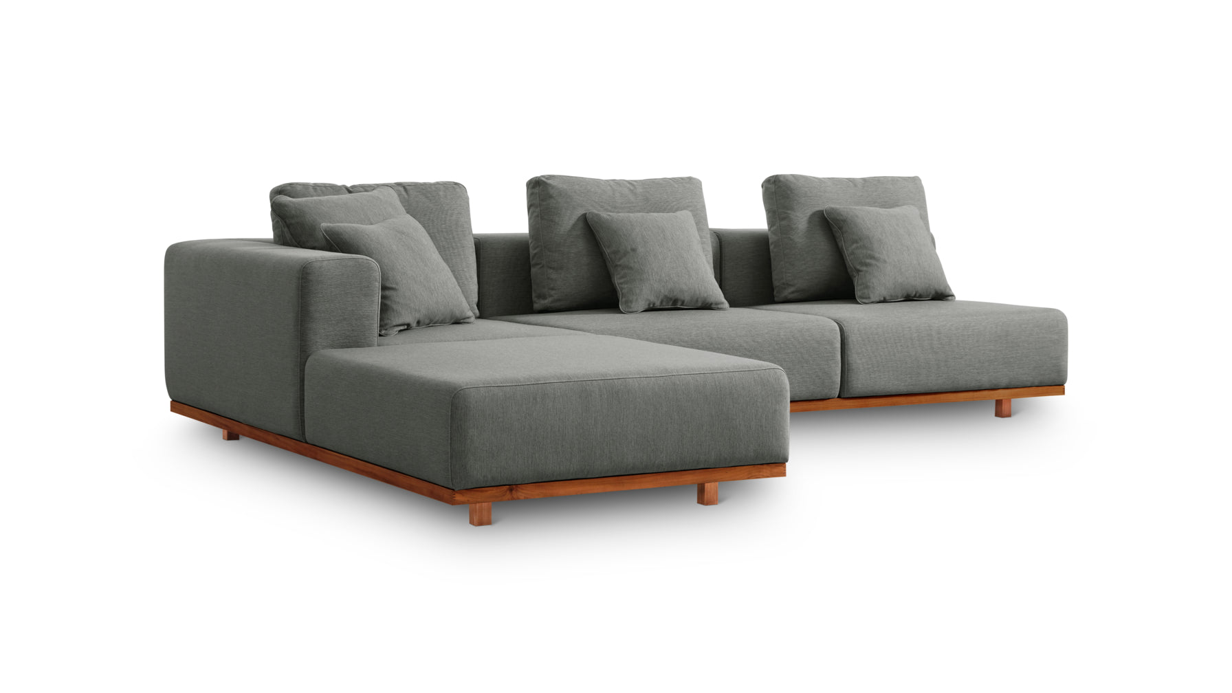 Sunny Days Outdoor Sectional, Left Facing, Pepper - Sundays Company