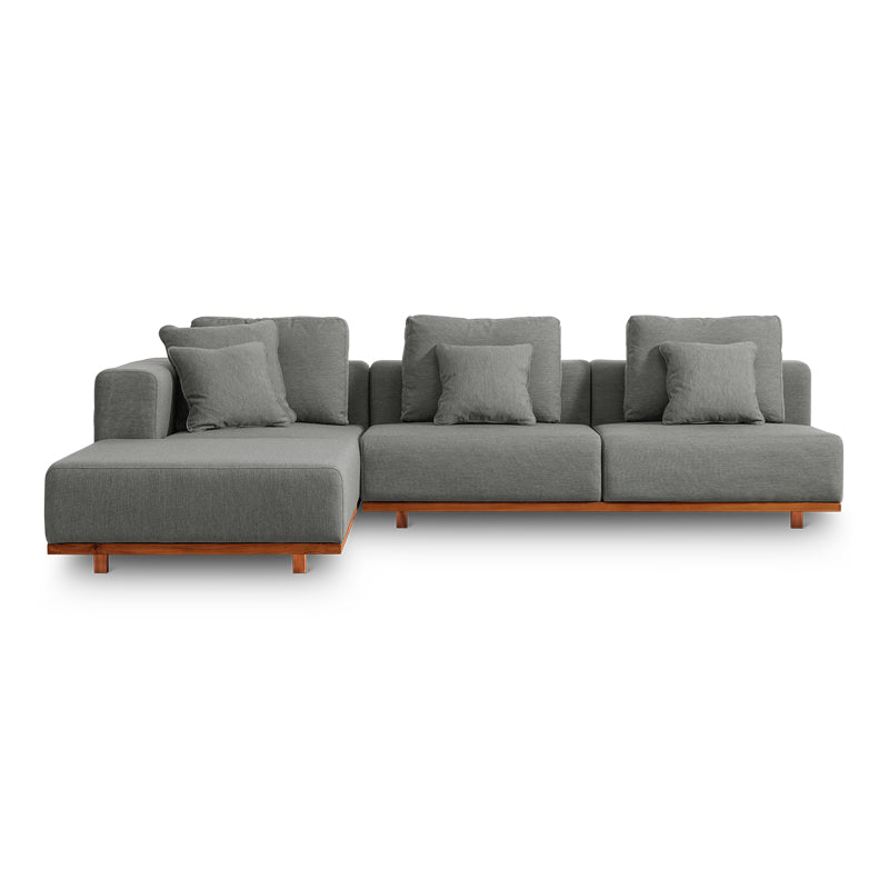 Sunny Days Outdoor Sectional, Left Facing, Pepper - Image 10