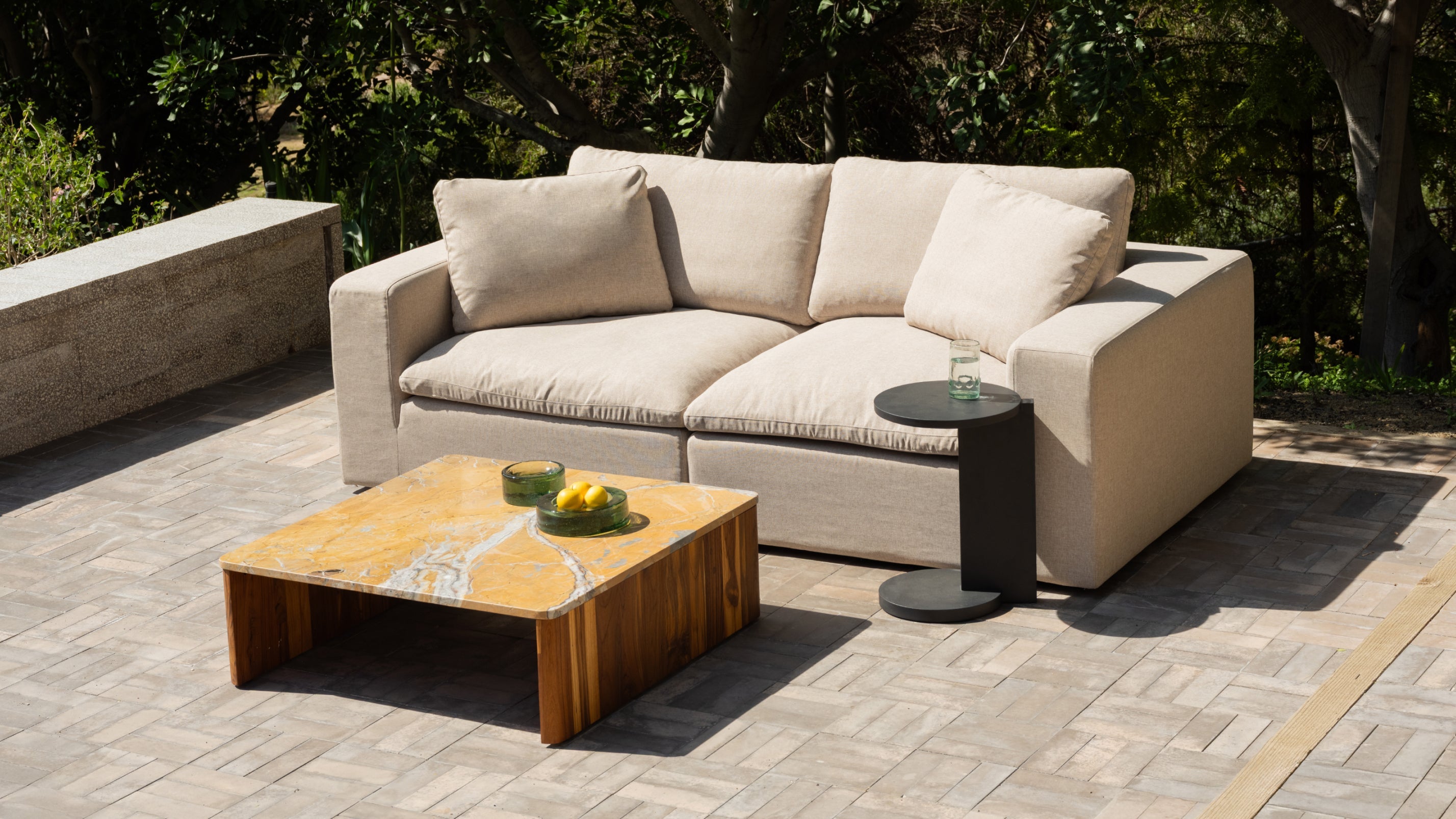 Movie Night™ Outdoor 2-Piece Modular Sofa, Standard, Ivory