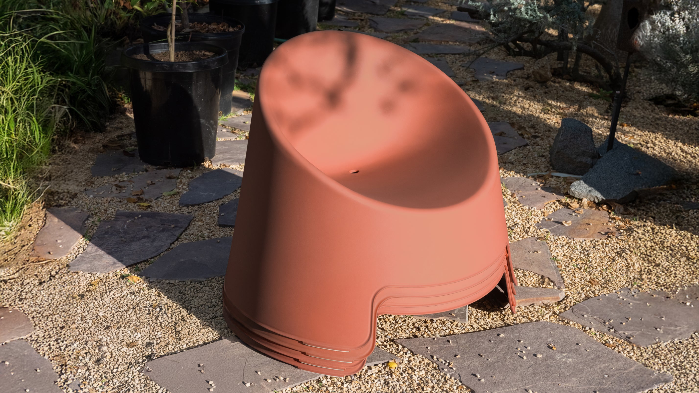 Inner Circle Outdoor Lounge Chair (Set of Two), Cinnamon