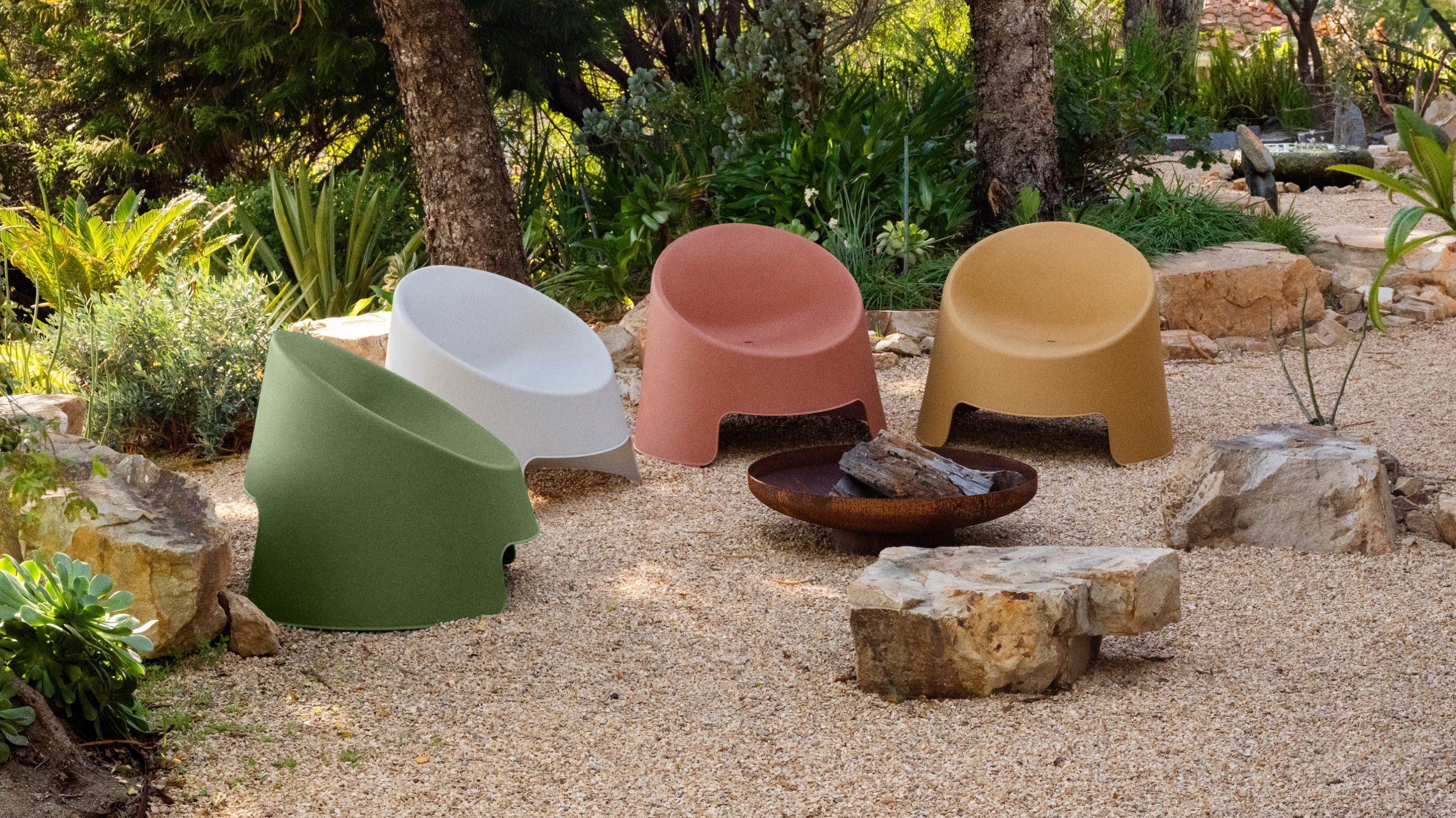 Inner Circle Outdoor Lounge Chair (Set of Two), Matcha