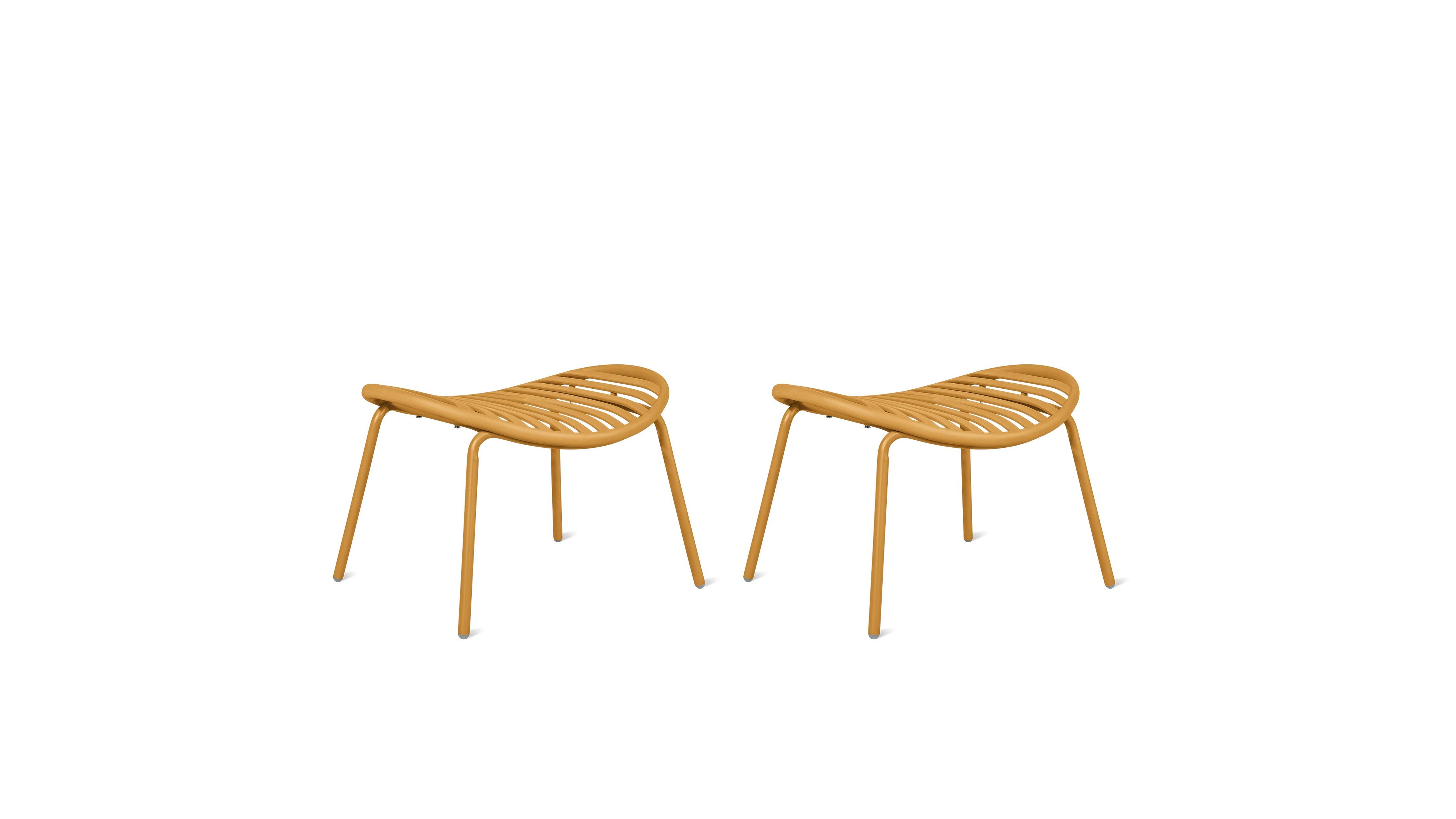 Golden Hour Outdoor Ottoman (Set of Two), Lemon