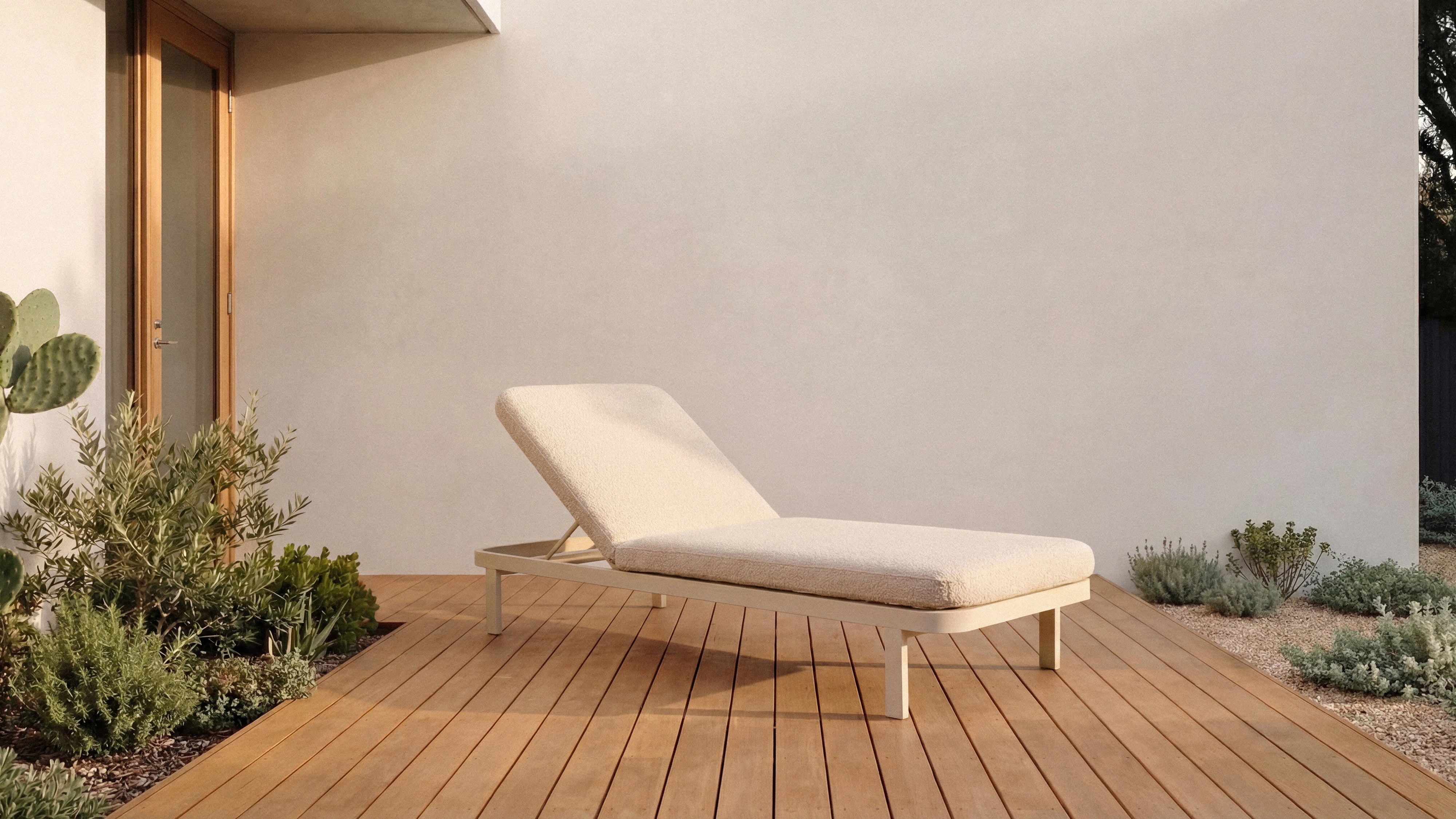 Paradise Outdoor Lounger, Macadamia