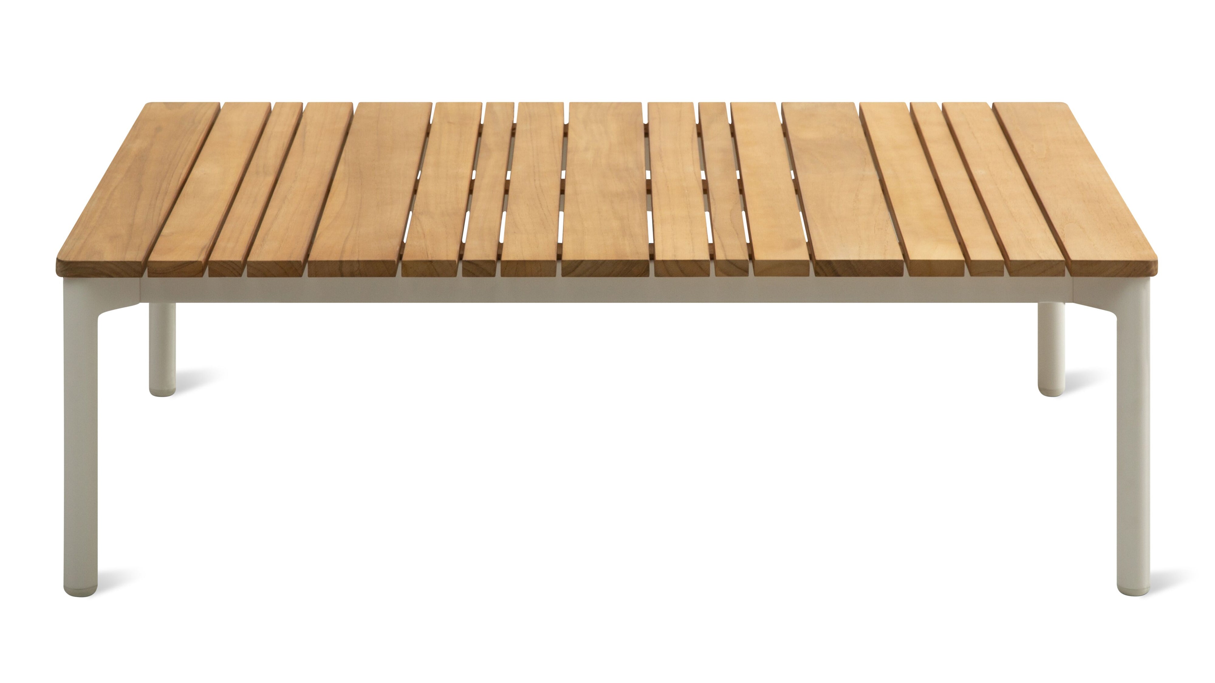 Sweet Escape Outdoor Coffee Table, Ivory/Teak