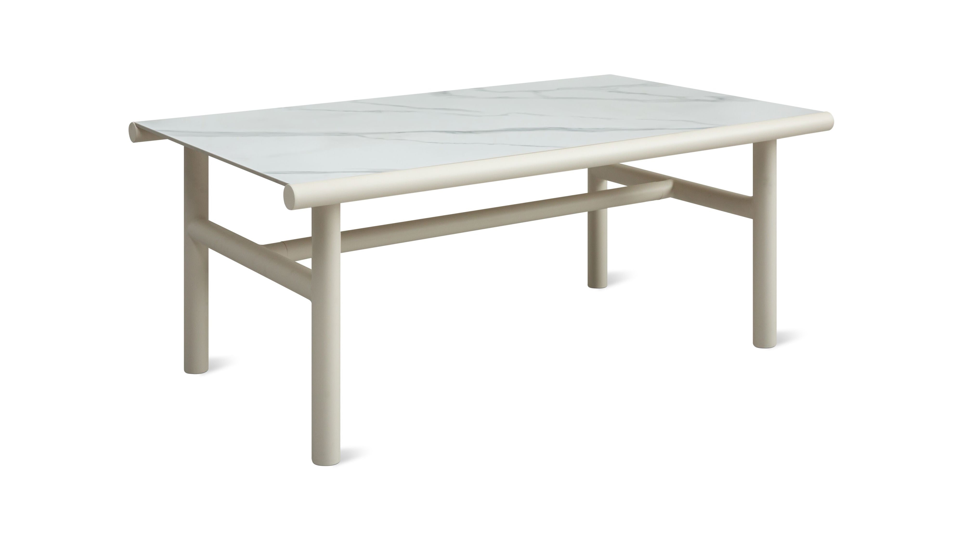 Long Weekend Outdoor Dining Table, Ivory