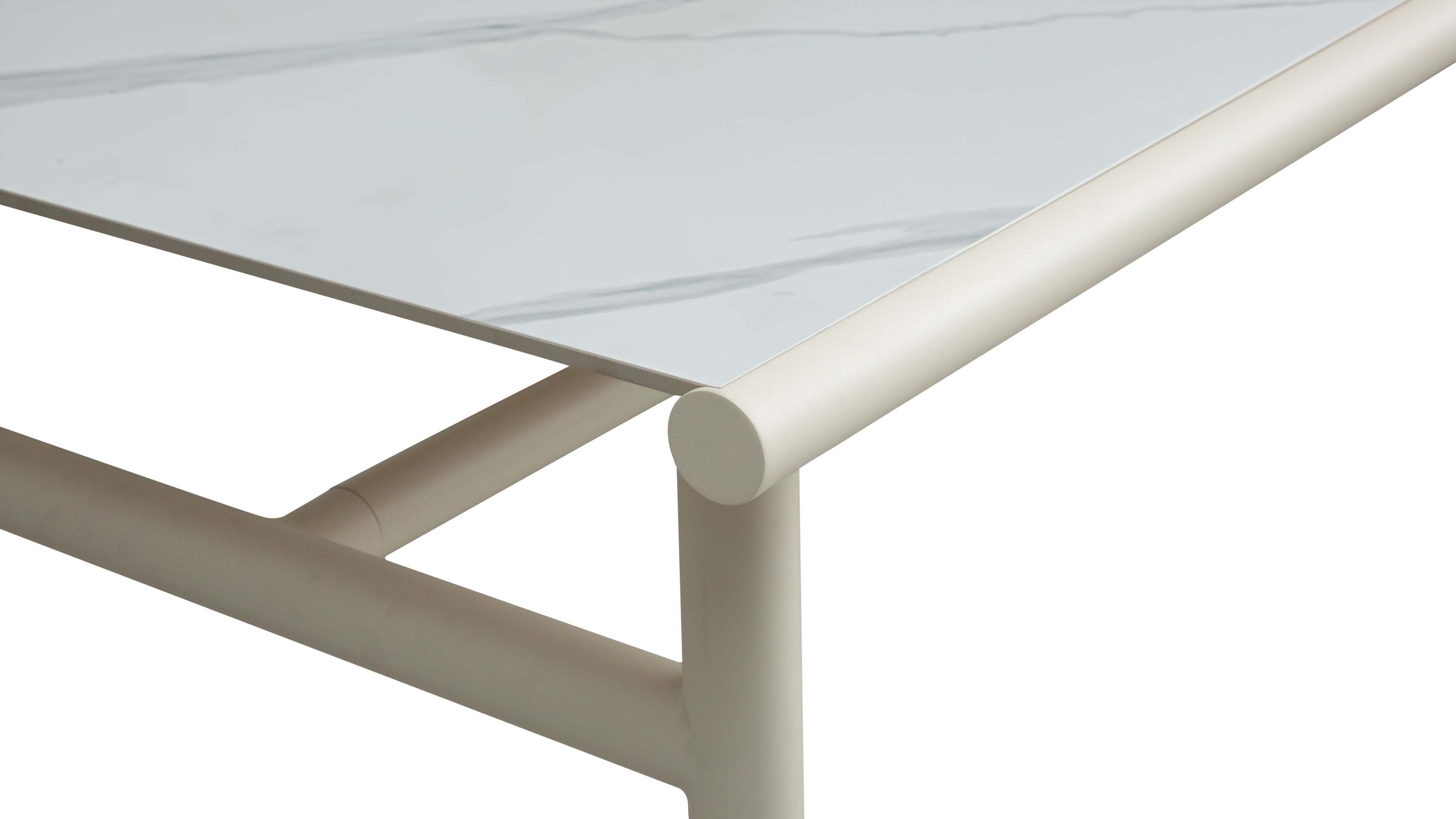 Long Weekend Outdoor Dining Table, Ivory