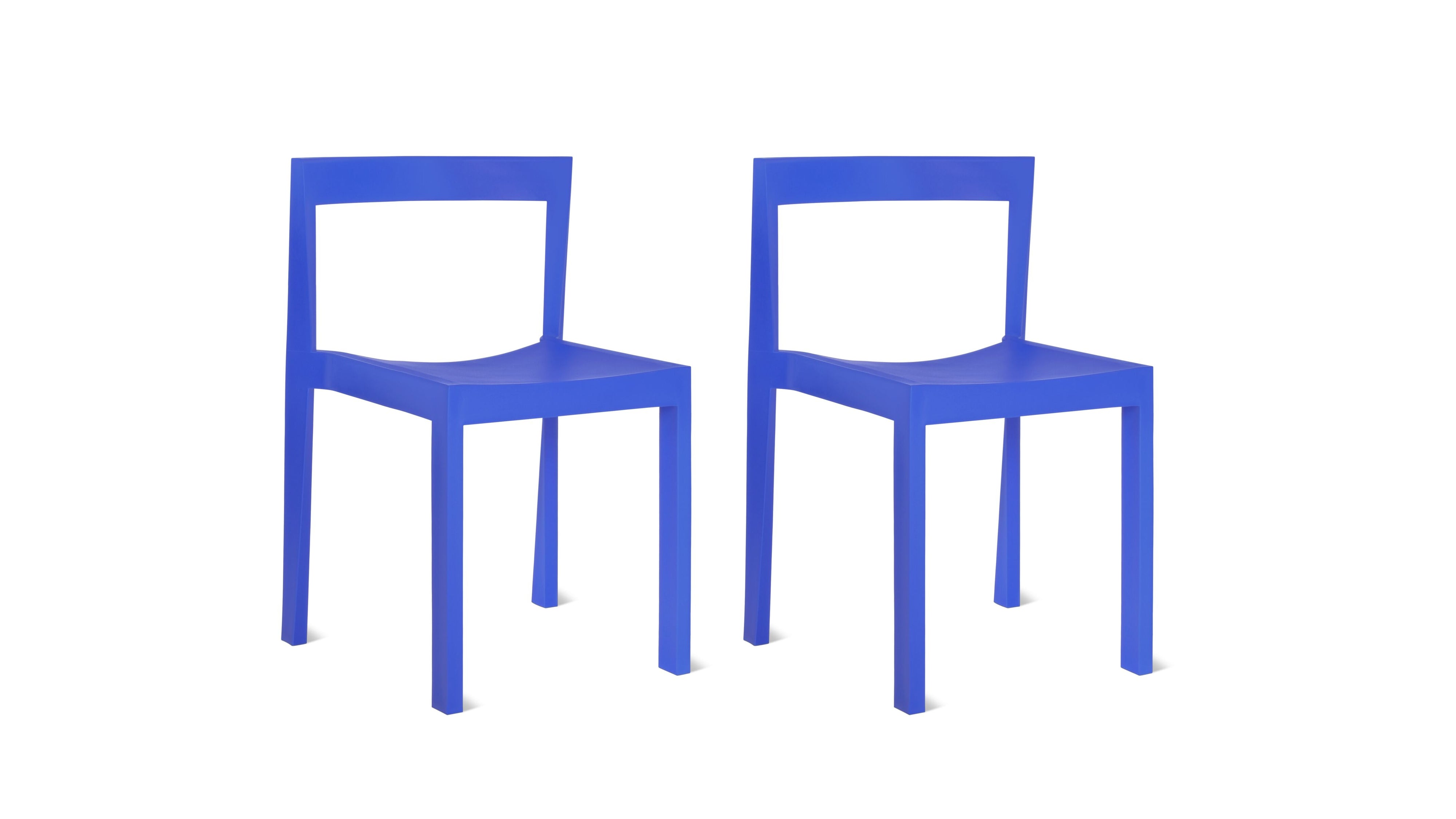 Open Air Outdoor Dining Chair (Set Of Two), Cobalt