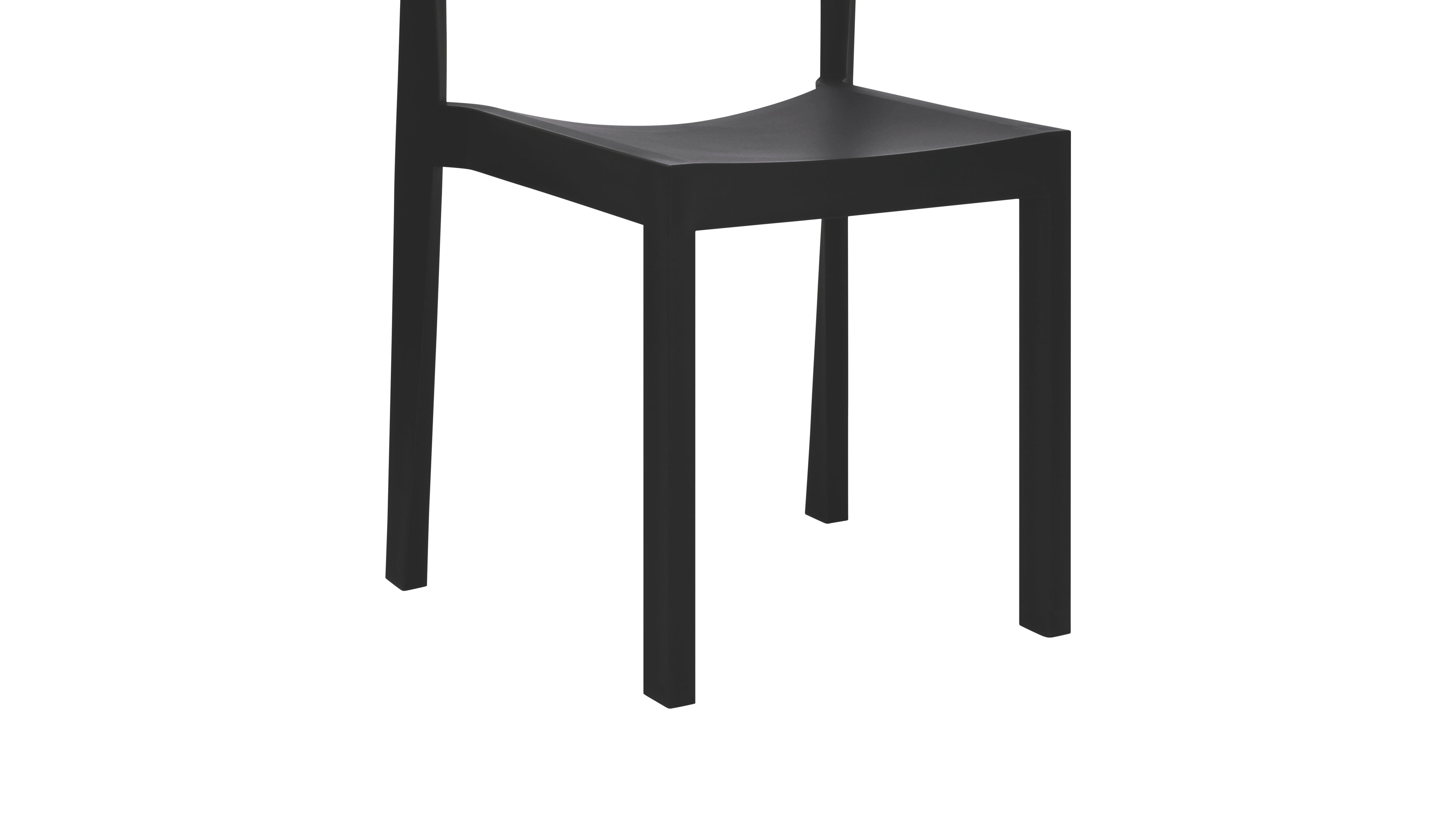 Open Air Outdoor Dining Chair (Set Of Two), Carbon