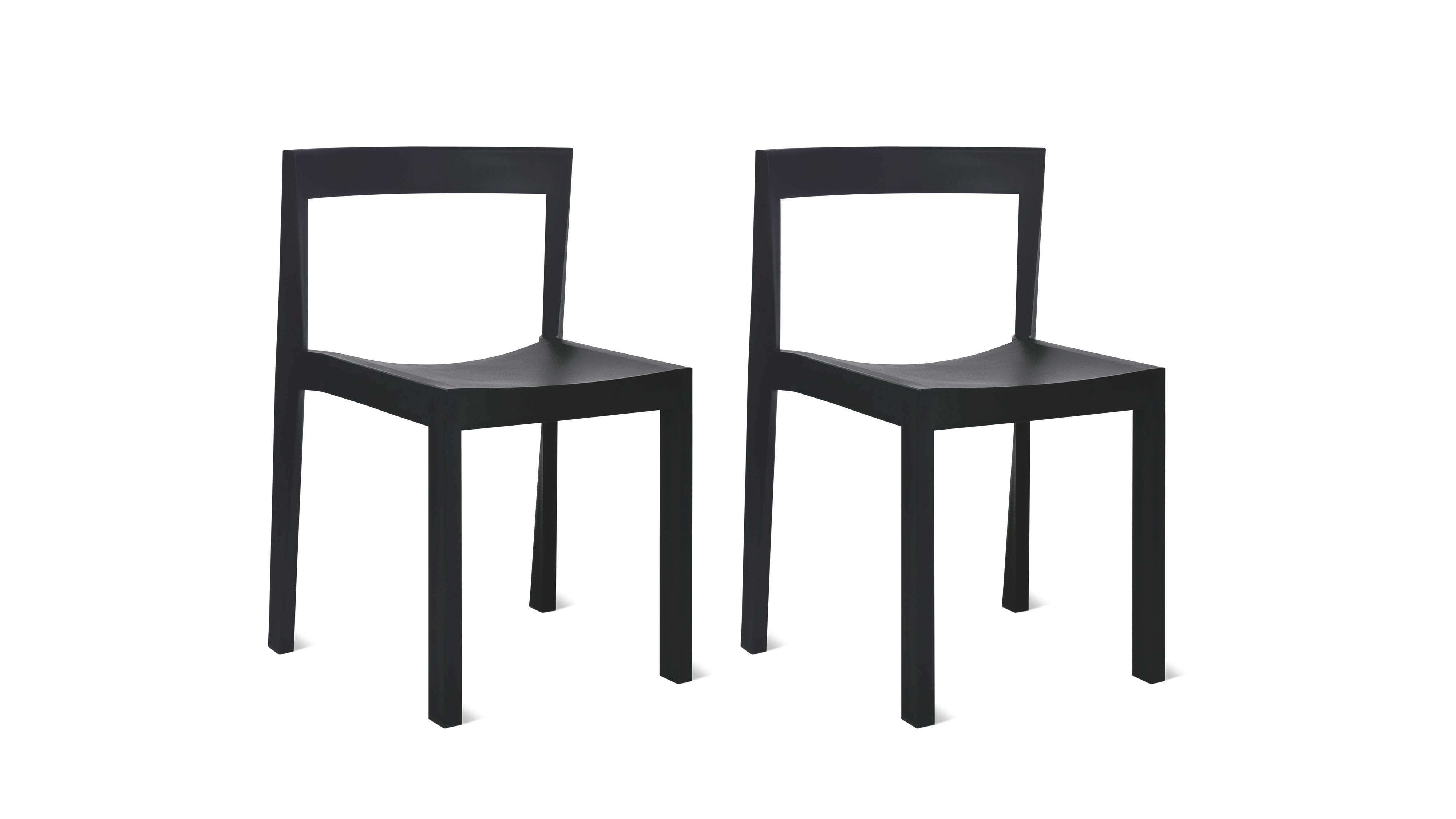 Open Air Outdoor Dining Chair (Set Of Two), Carbon