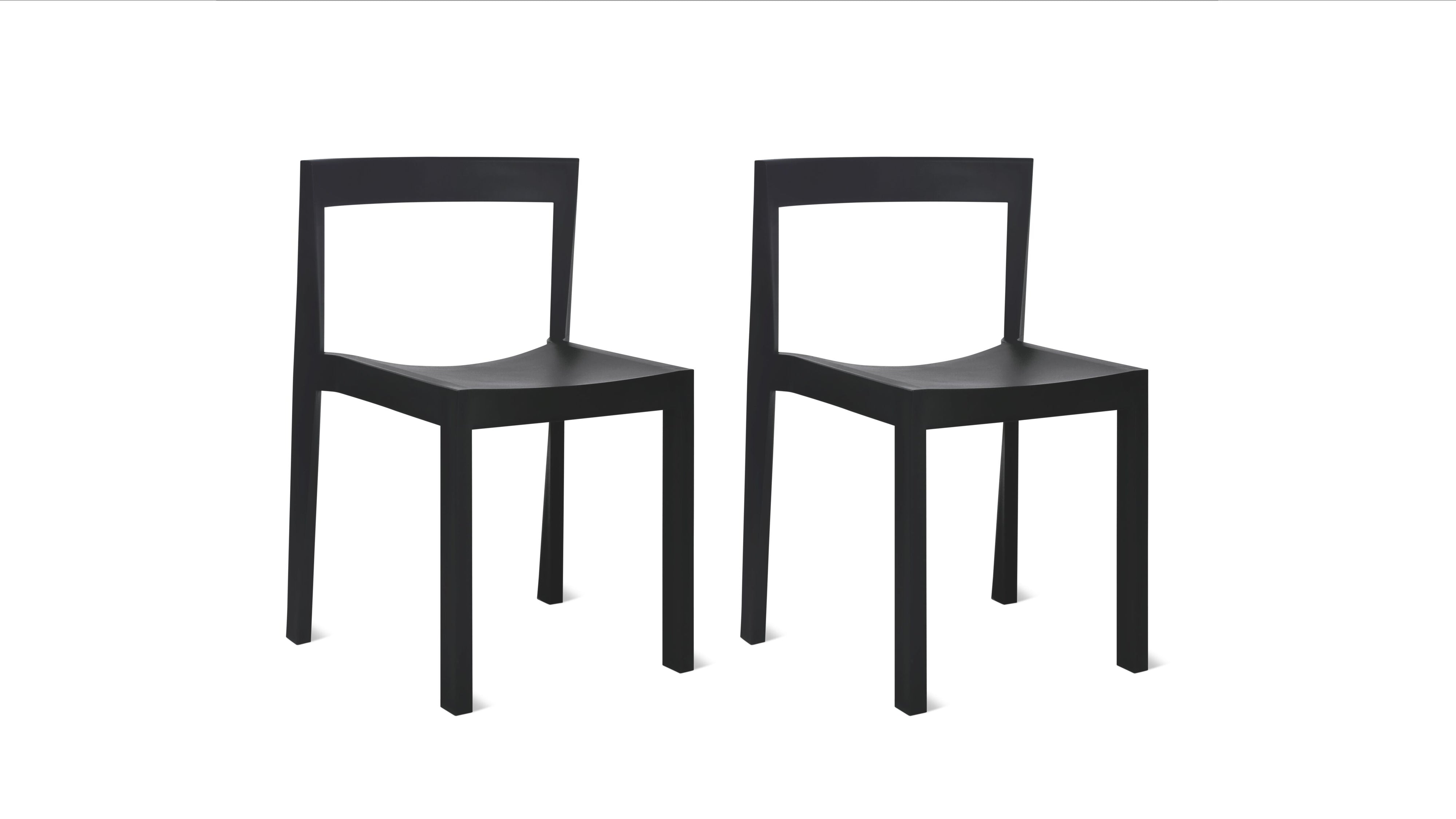 Open Air Outdoor Dining Chair (Set Of Two), Carbon