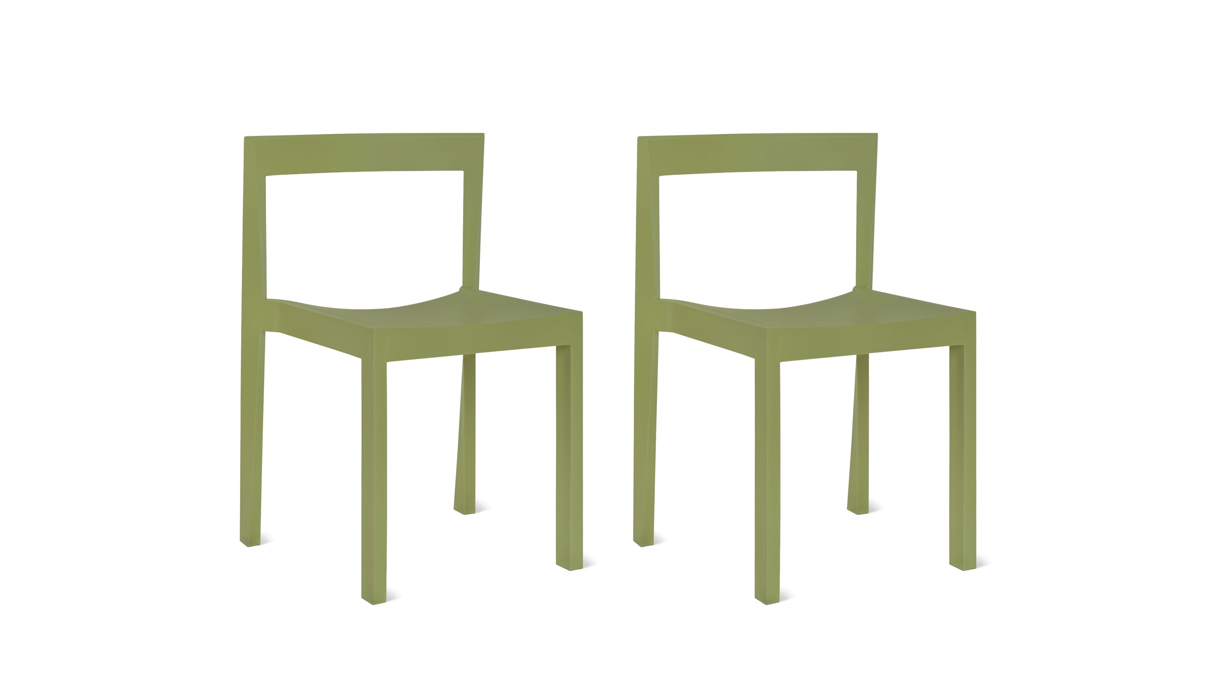 Open Air Outdoor Dining Chair (Set Of Two), Avocado