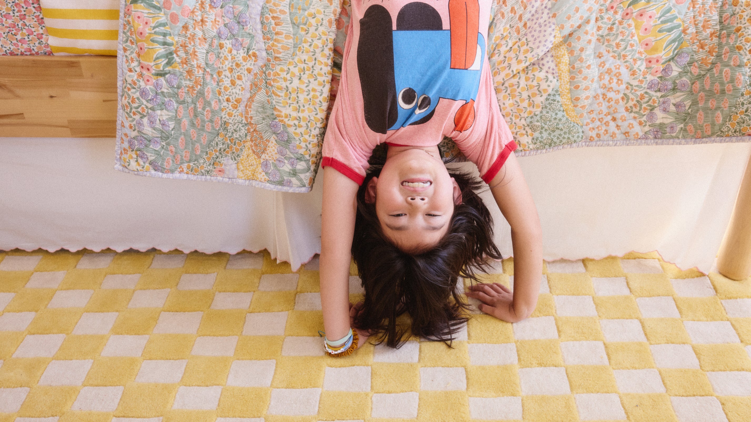 Checkers Rug x Scott Sueme, 5x7, Sunshine