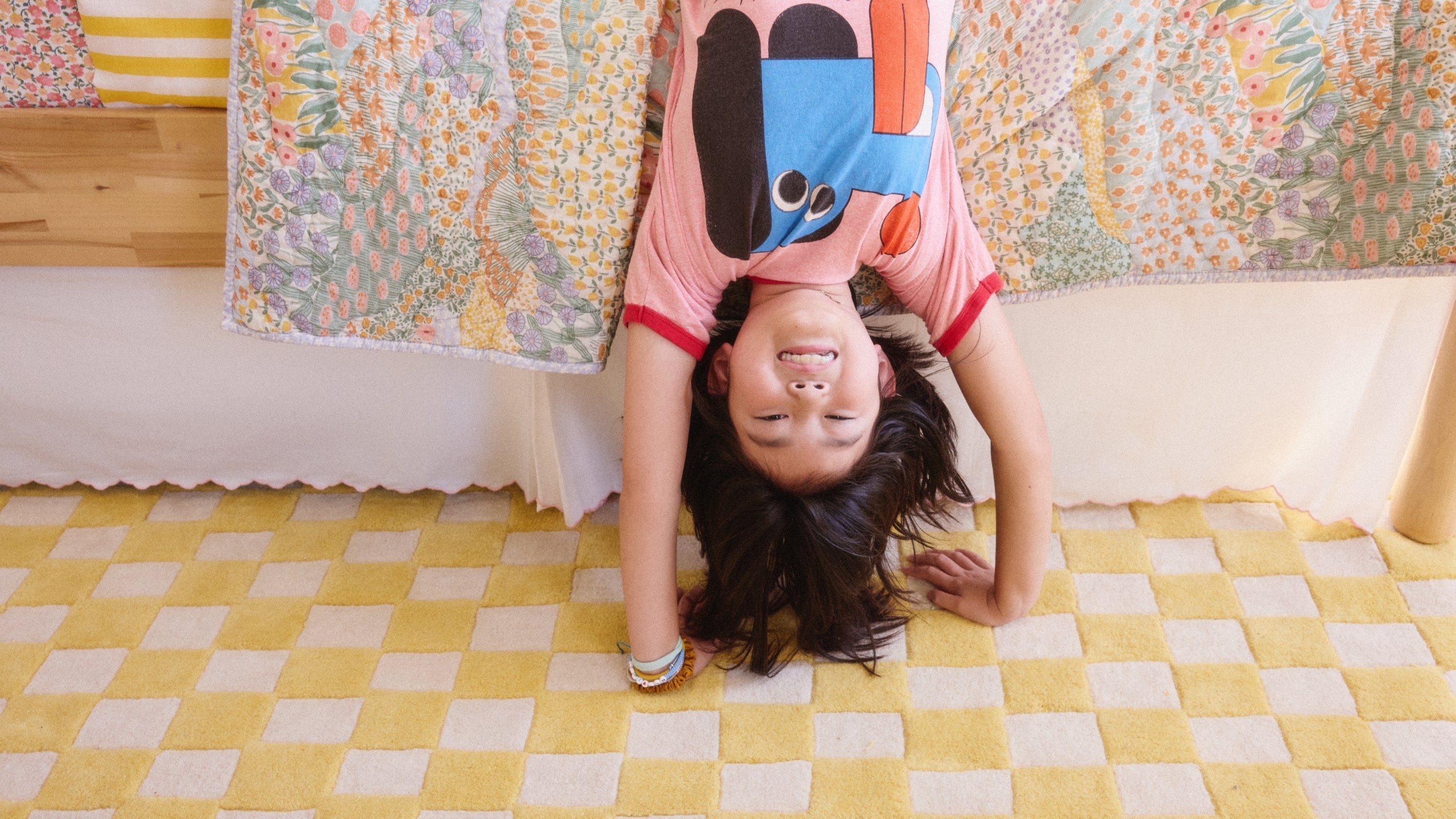 Checkers Rug x Scott Sueme, 5x7, Sunshine
