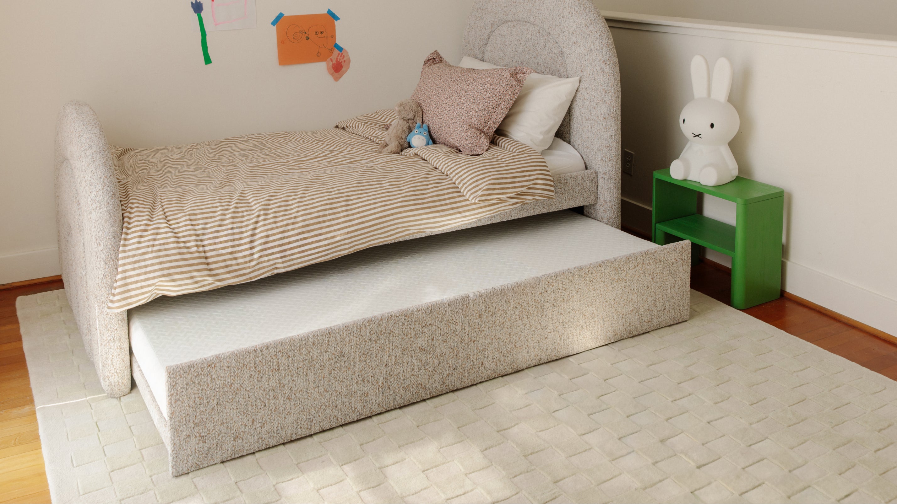 Checkers Rug x Scott Sueme, 5x7, Aloe