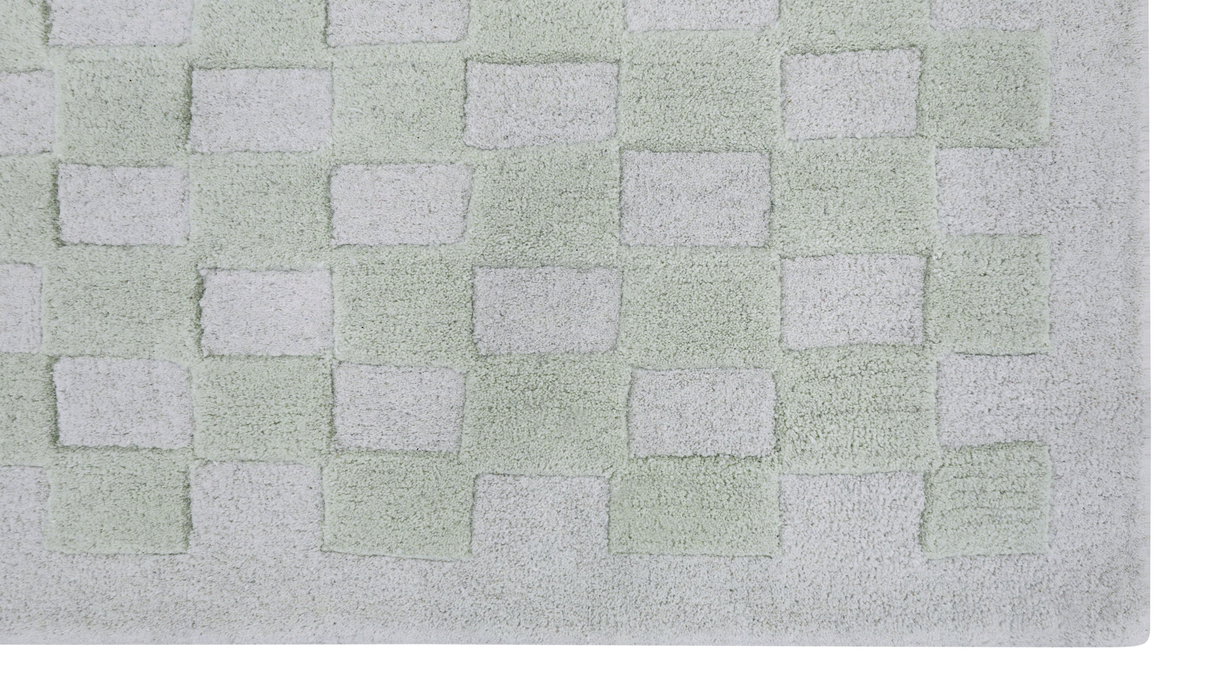 Checkers Rug x Scott Sueme, 5x7, Aloe