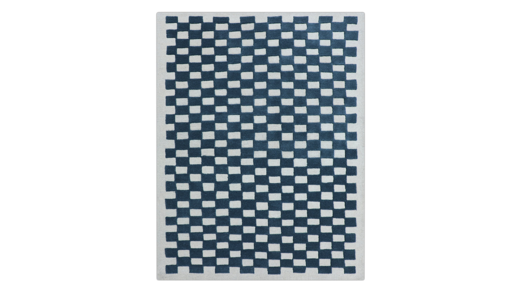 Checkers Rug x Scott Sueme, 5x7, Teal - Image 3