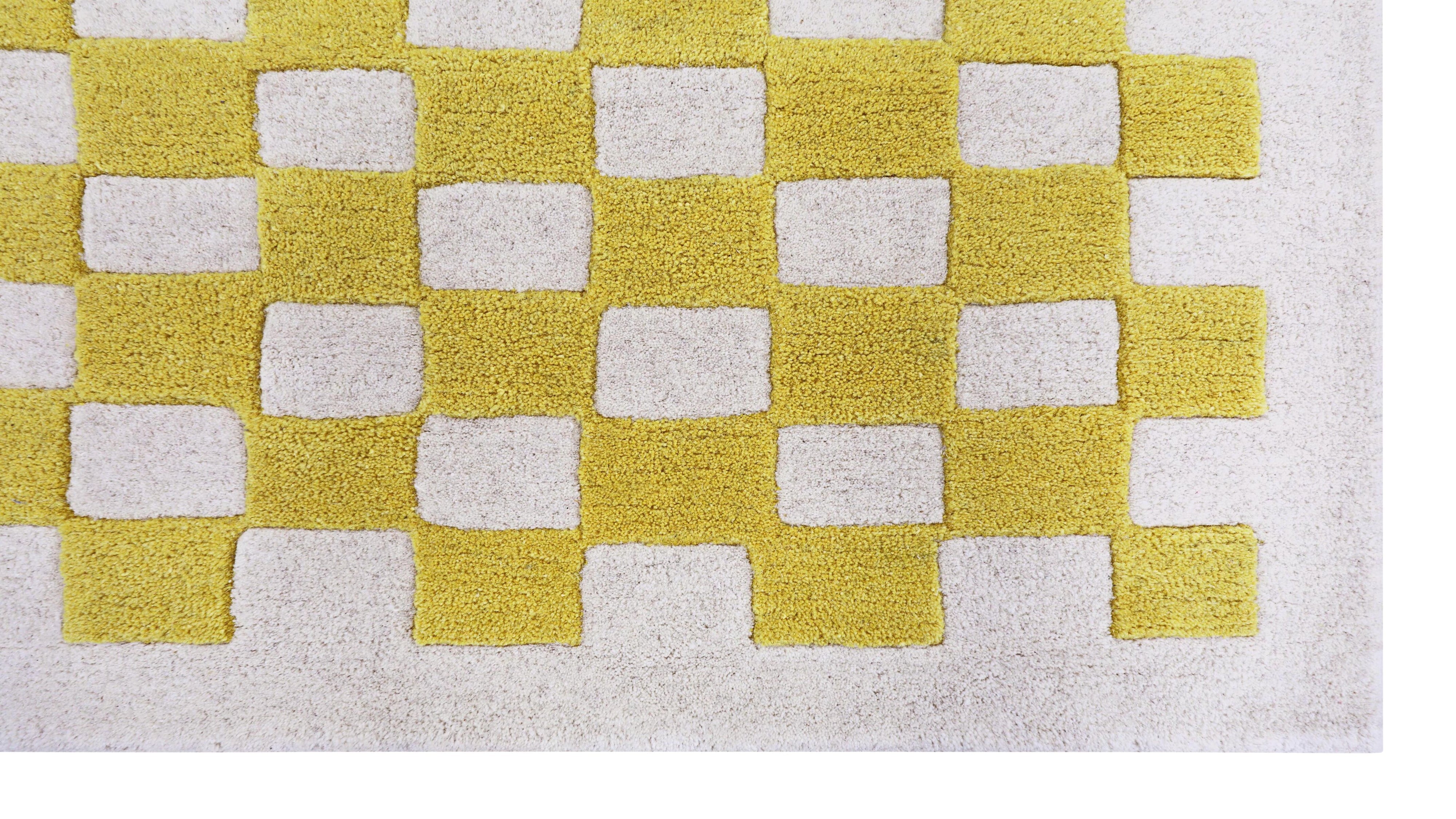 Checkers Rug x Scott Sueme, 8x10, Sunshine
