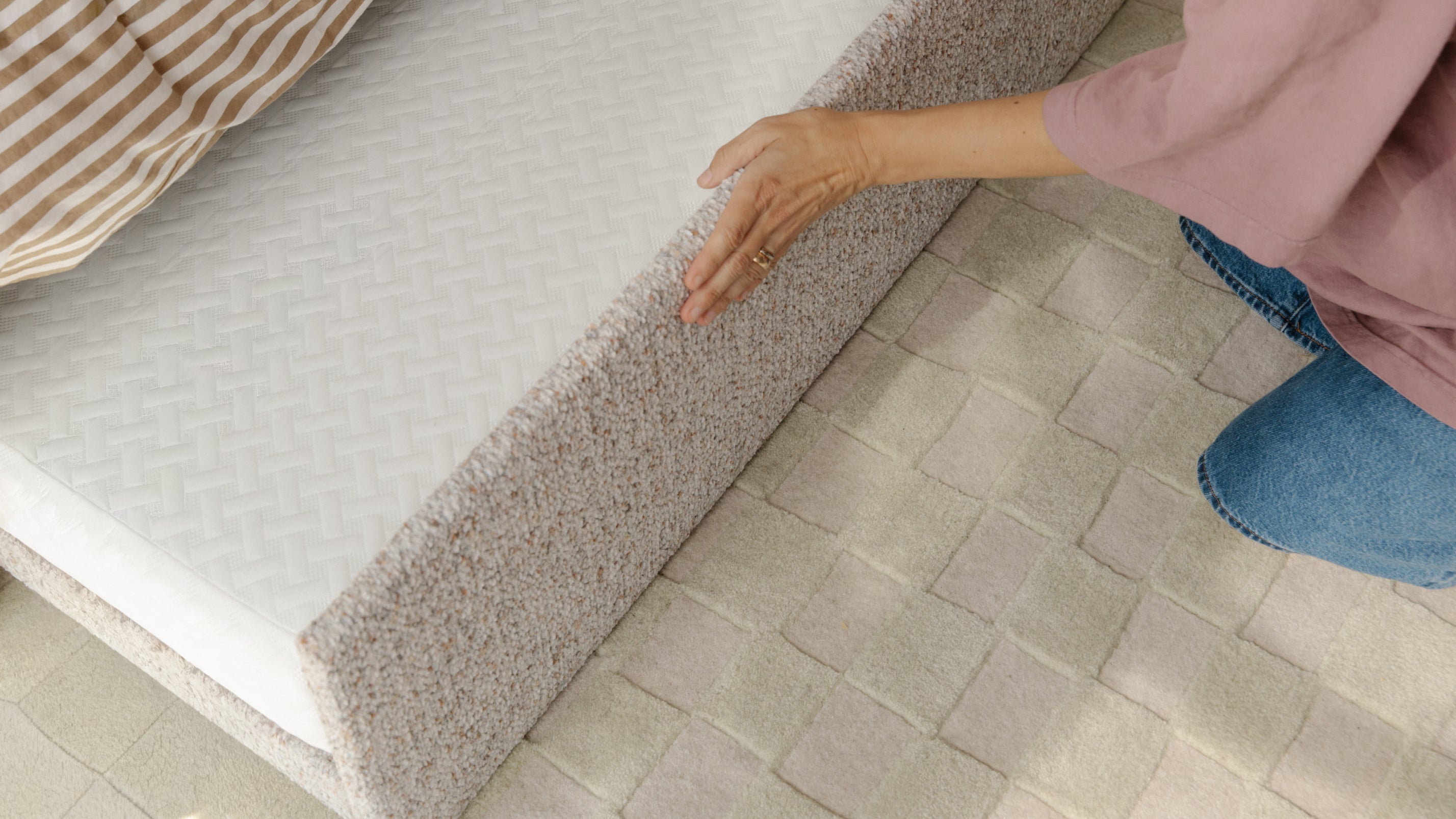 Checkers Rug x Scott Sueme, 8x10, Aloe