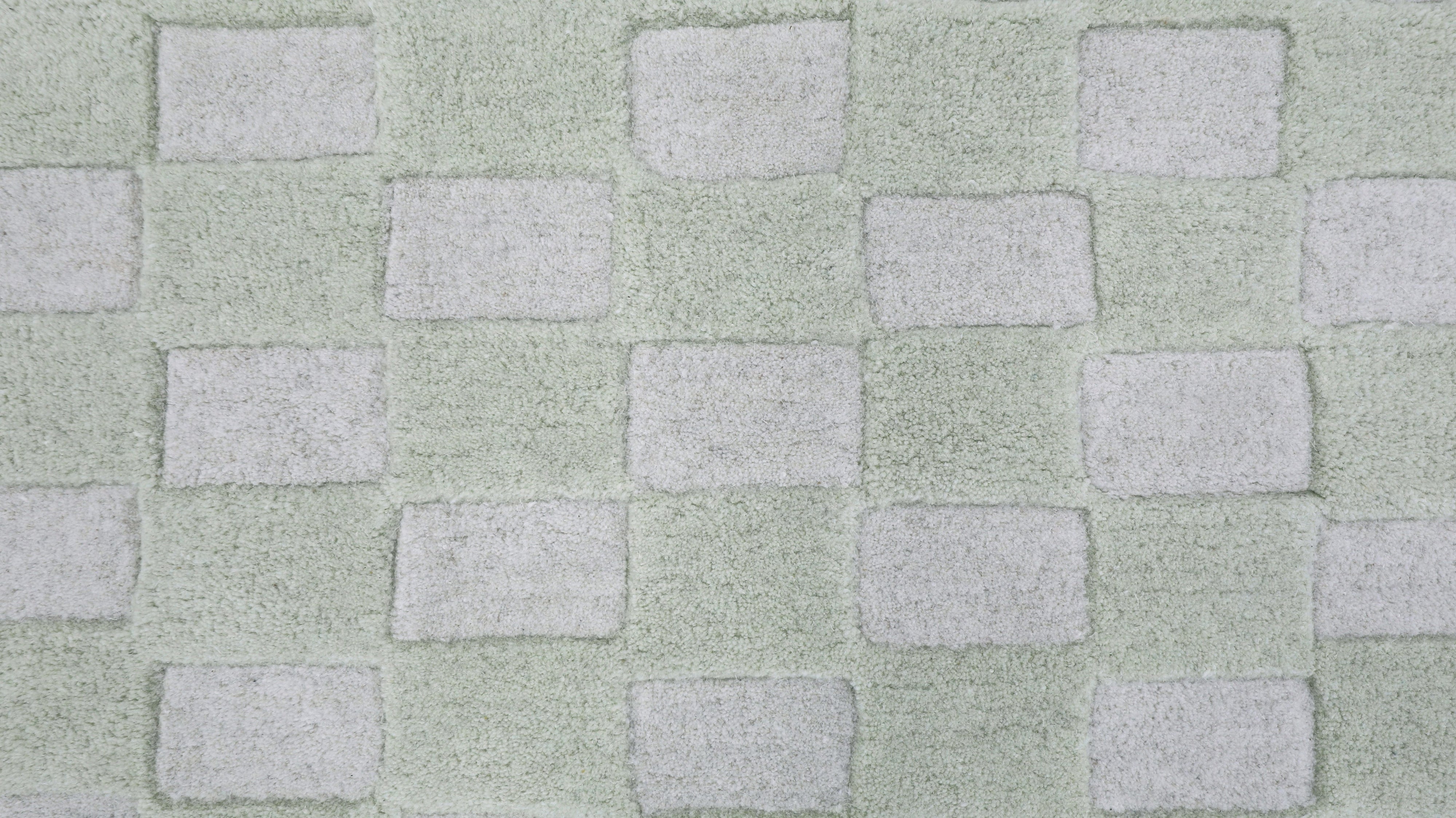 Checkers Rug x Scott Sueme, 8x10, Aloe