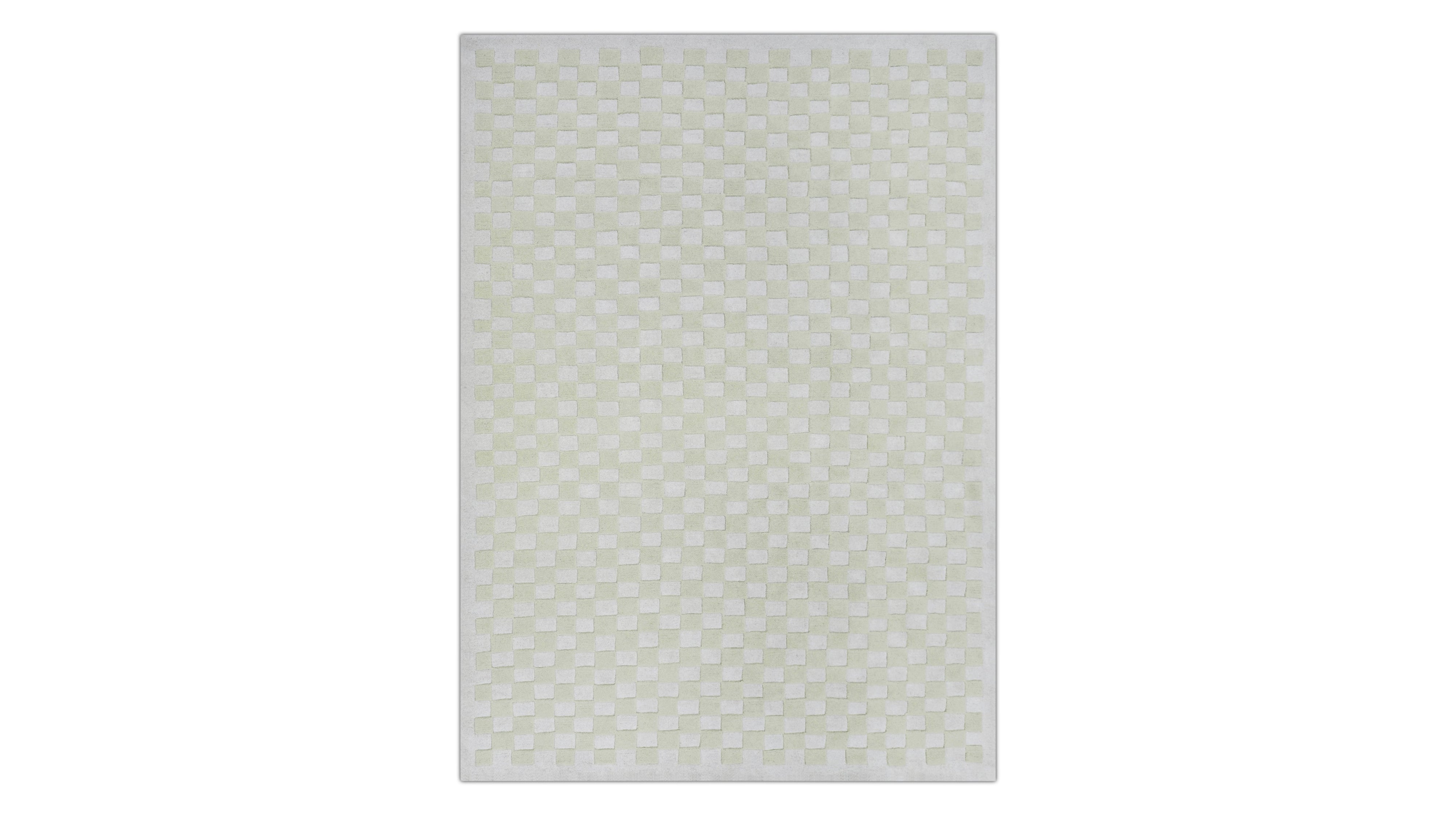 Checkers Rug x Scott Sueme, 8x10, Aloe