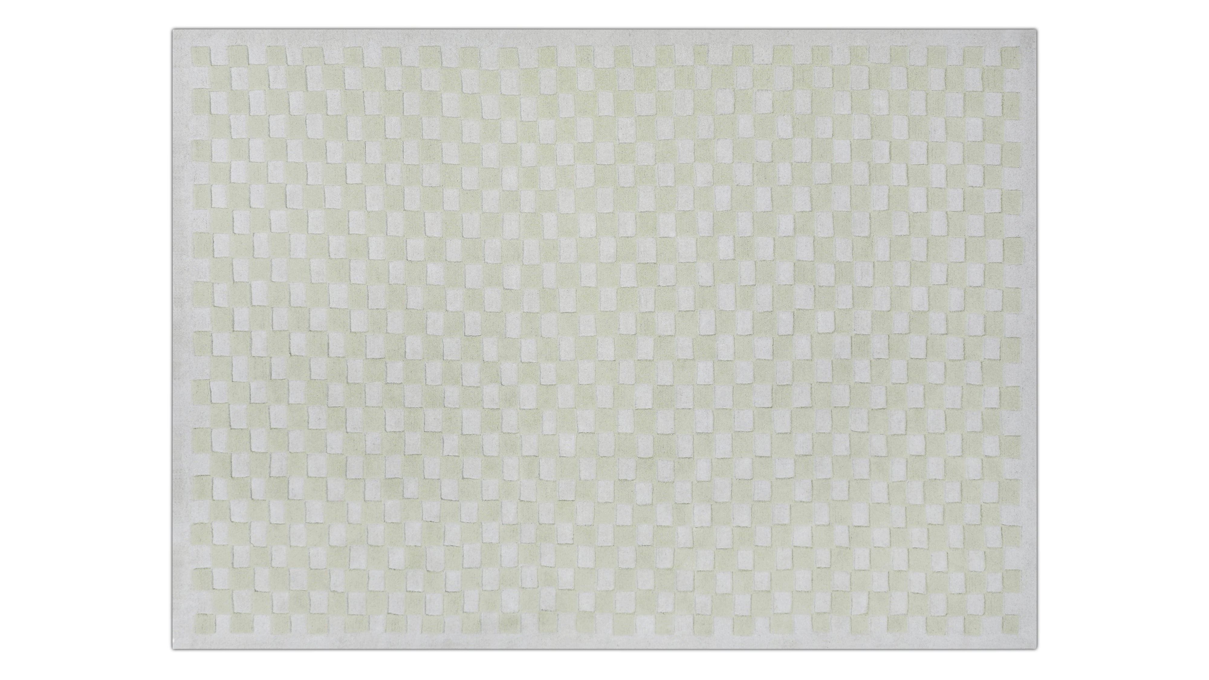 Checkers Rug x Scott Sueme, 8x10, Aloe