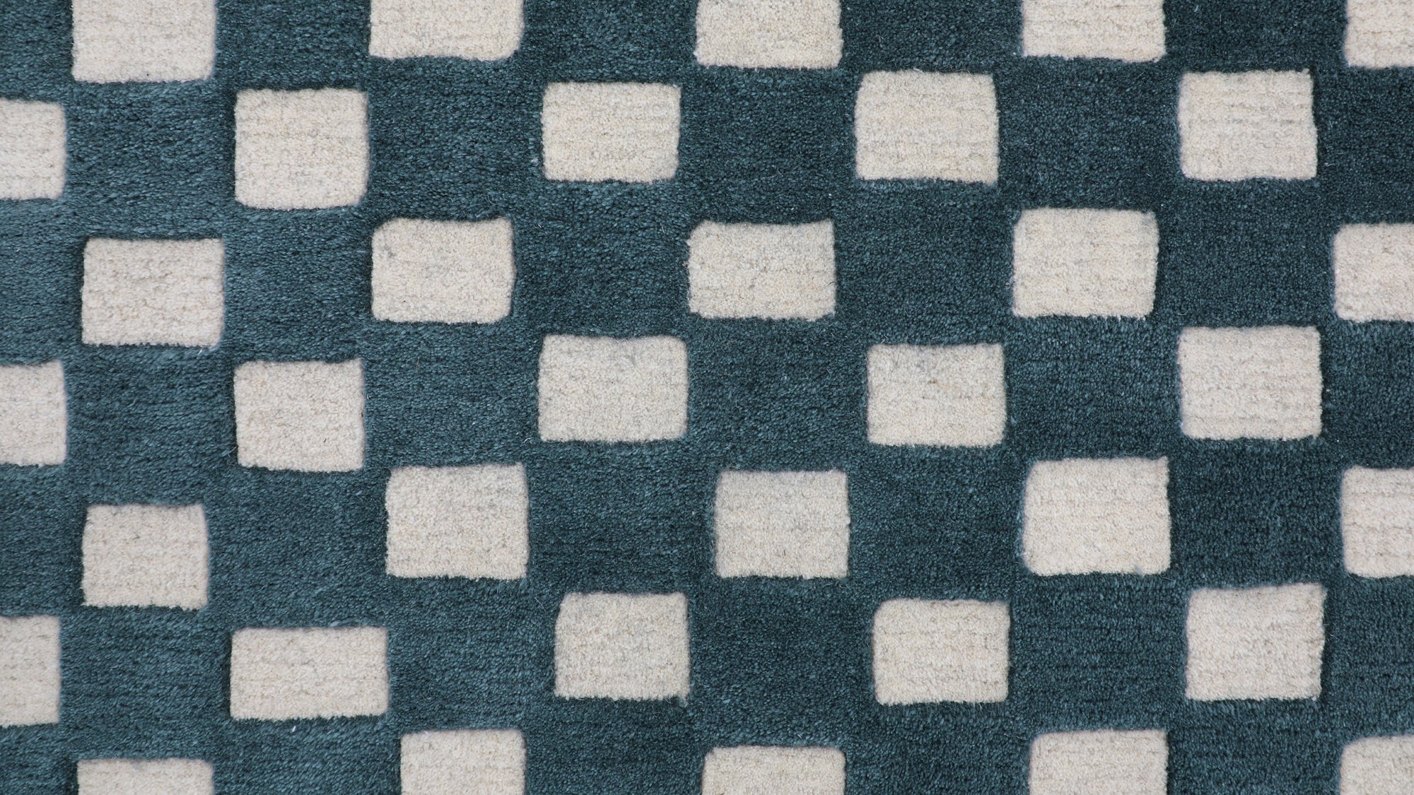 Checkers Rug x Scott Sueme, 8x10, Teal
