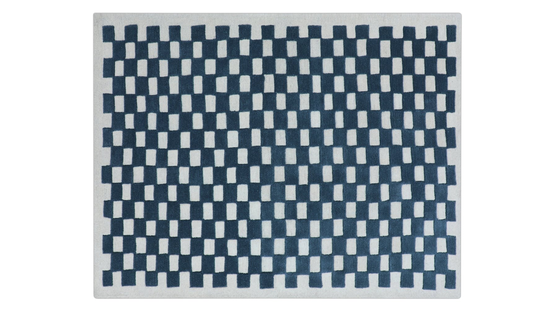 Checkers Rug x Scott Sueme, 8x10, Teal