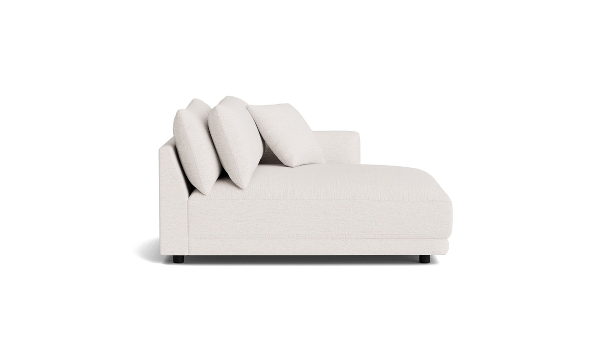 Soft Spot Right Arm Chaise, Nomad Snow — alternate view