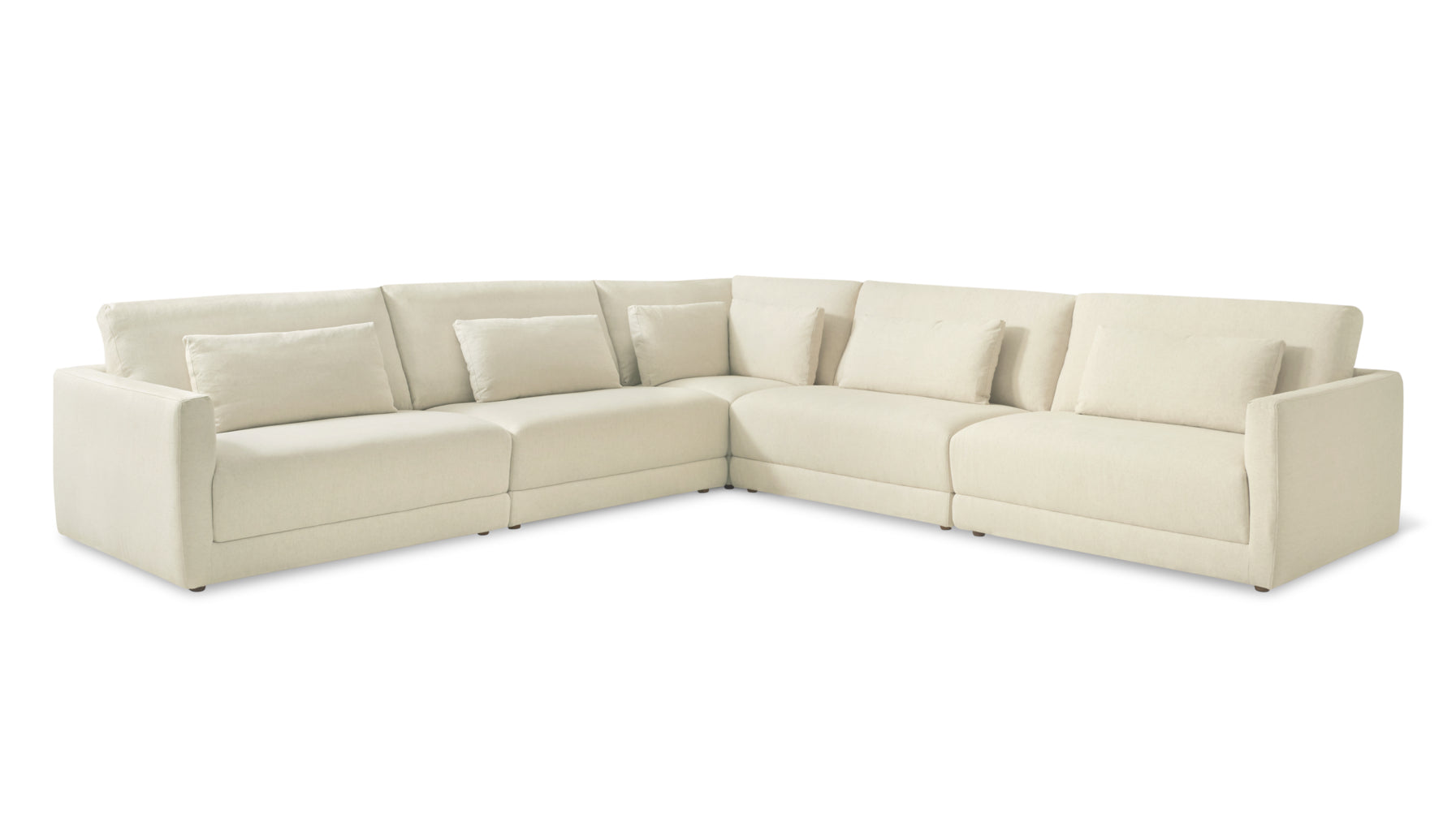 Wind Down 5-Piece Modular Sectional Closed, Beach - Image 2