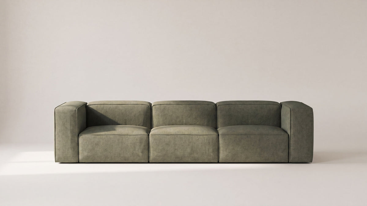 Common Ground 3-Piece Modular Sofa, Olive