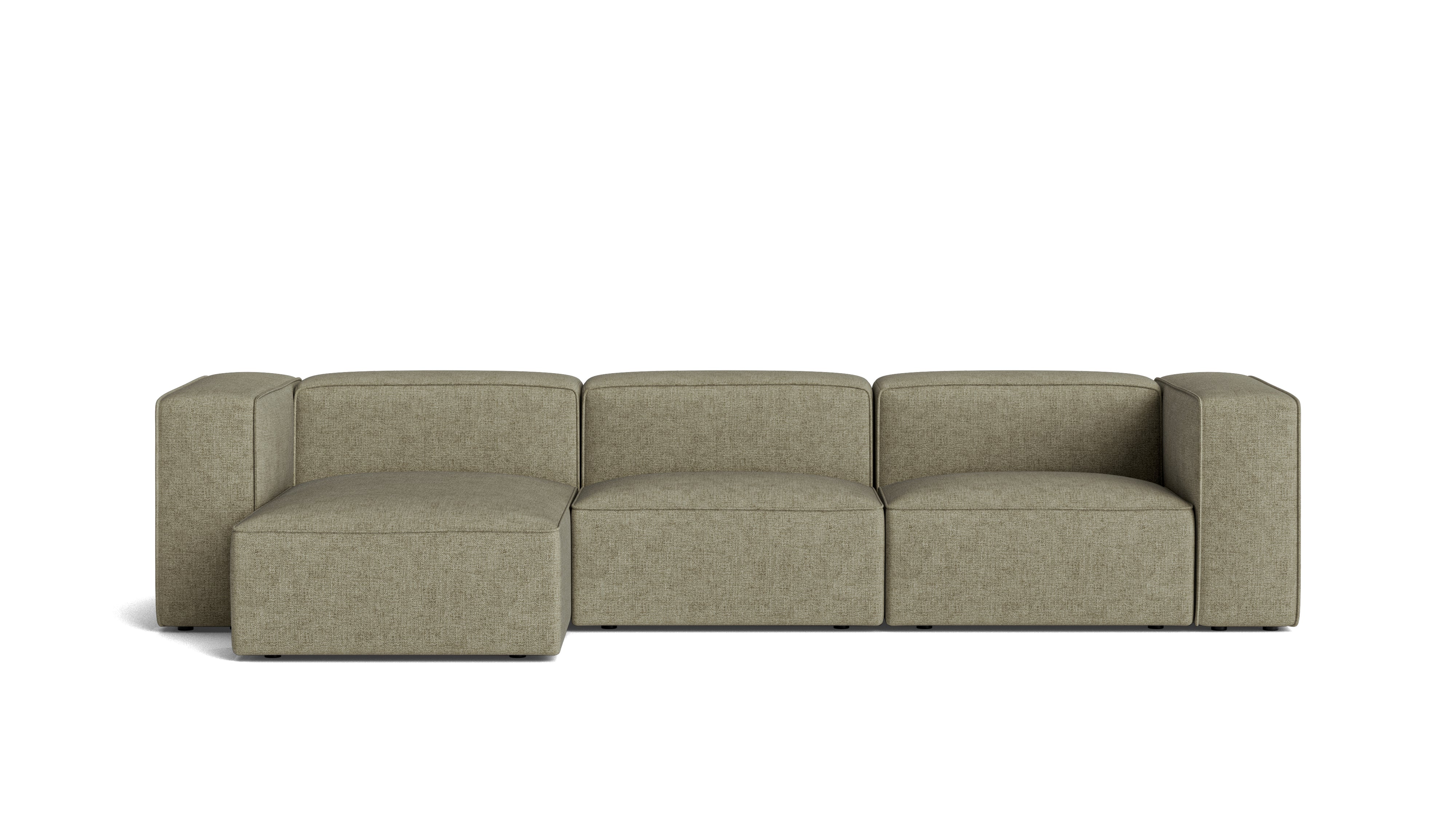 Common Ground 3-Piece Modular Sectional, Left, Olive