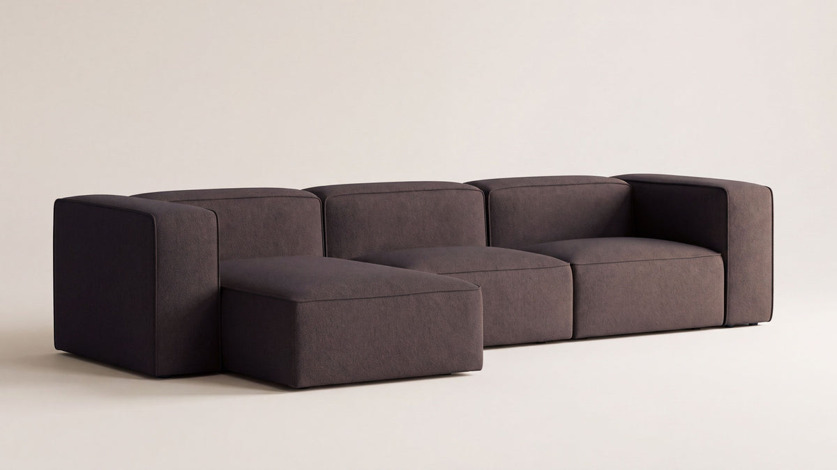 Common Ground 3-Piece Modular Sectional, Left, Brownie