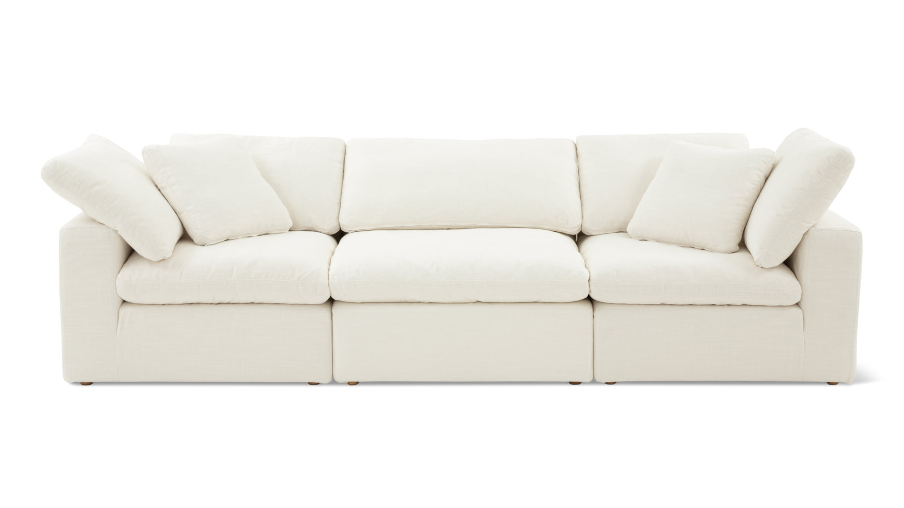 Movie Night™ 3-Piece Modular Sofa, Standard, Cream Linen - Image 1